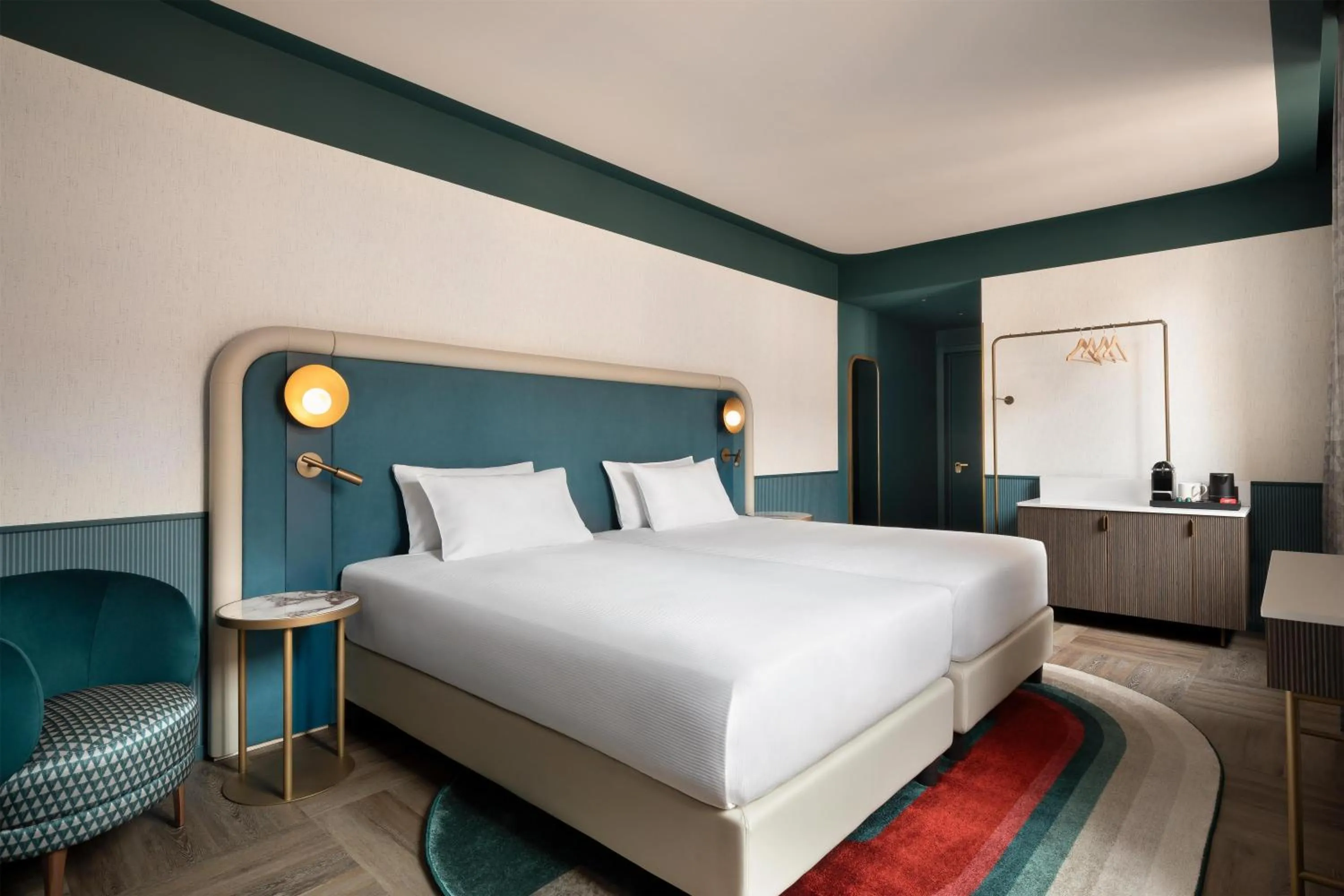 Superior Twin Room in Puccini Hotel Milan, Tapestry Collection By Hilton