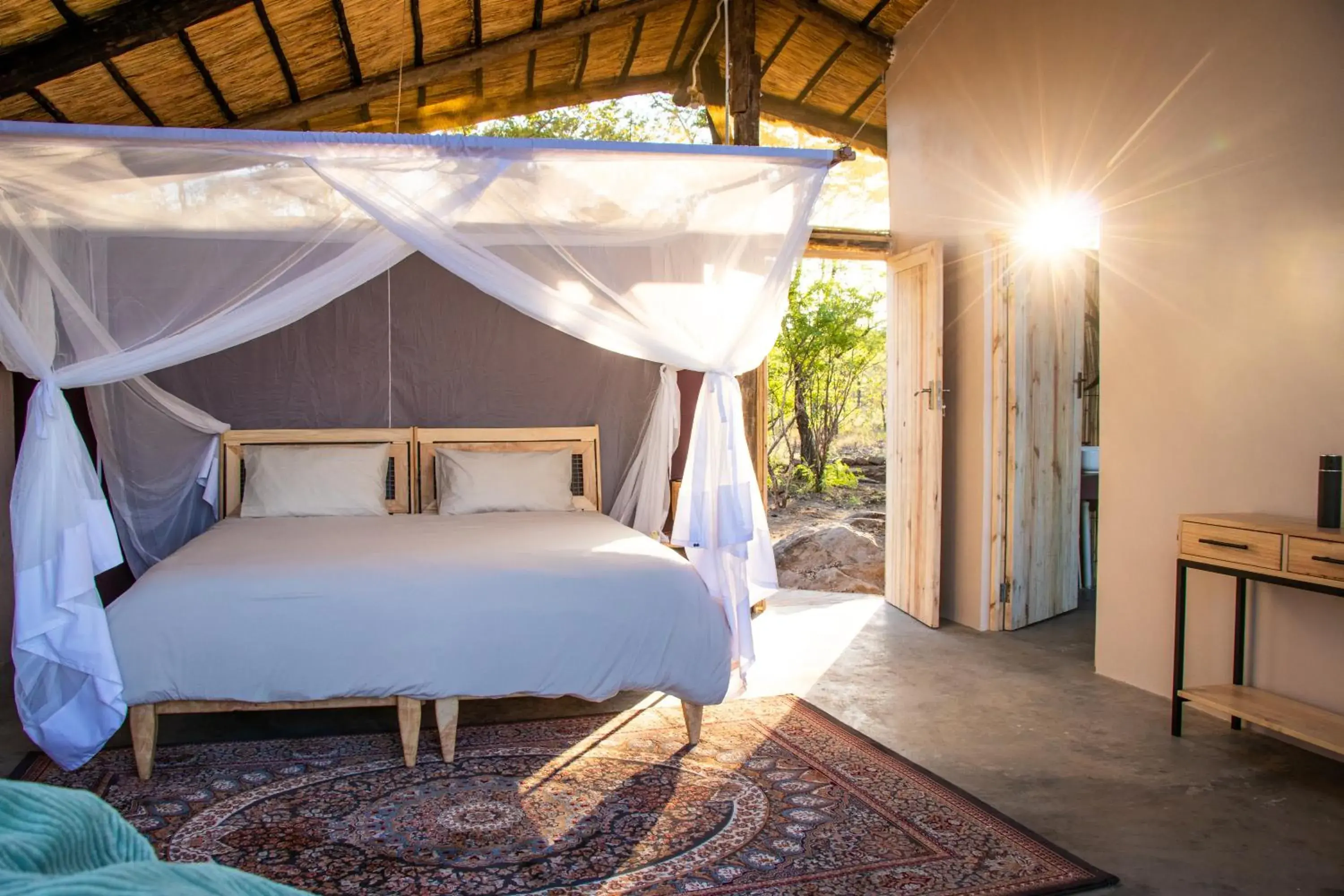 Deluxe Double or Twin Room with River View - single occupancy in Taita Falcon Lodge Deluxe Double or Twin Room with River View - single occupancy in Taita Falcon Lodge