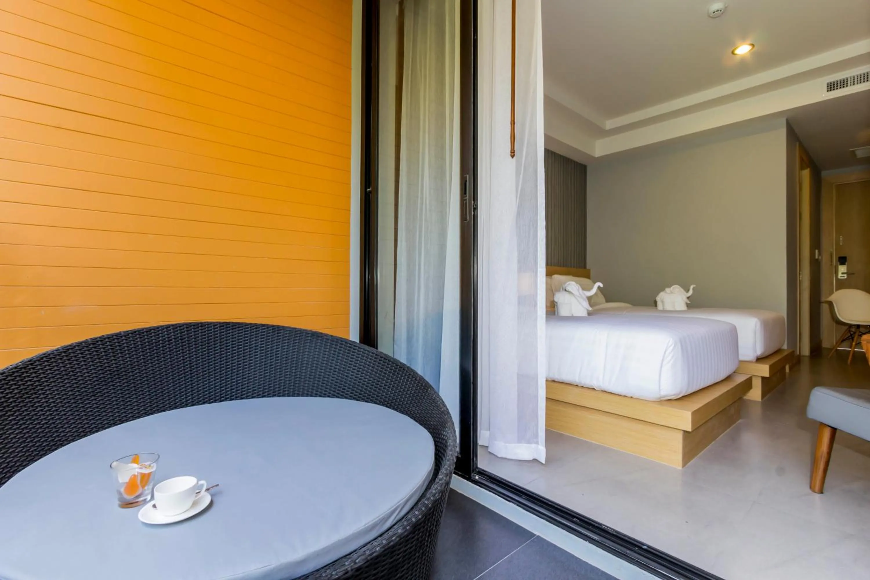 Balcony/Terrace, Bed in Apple A Day Resort Krabi, Ao Nang Beach