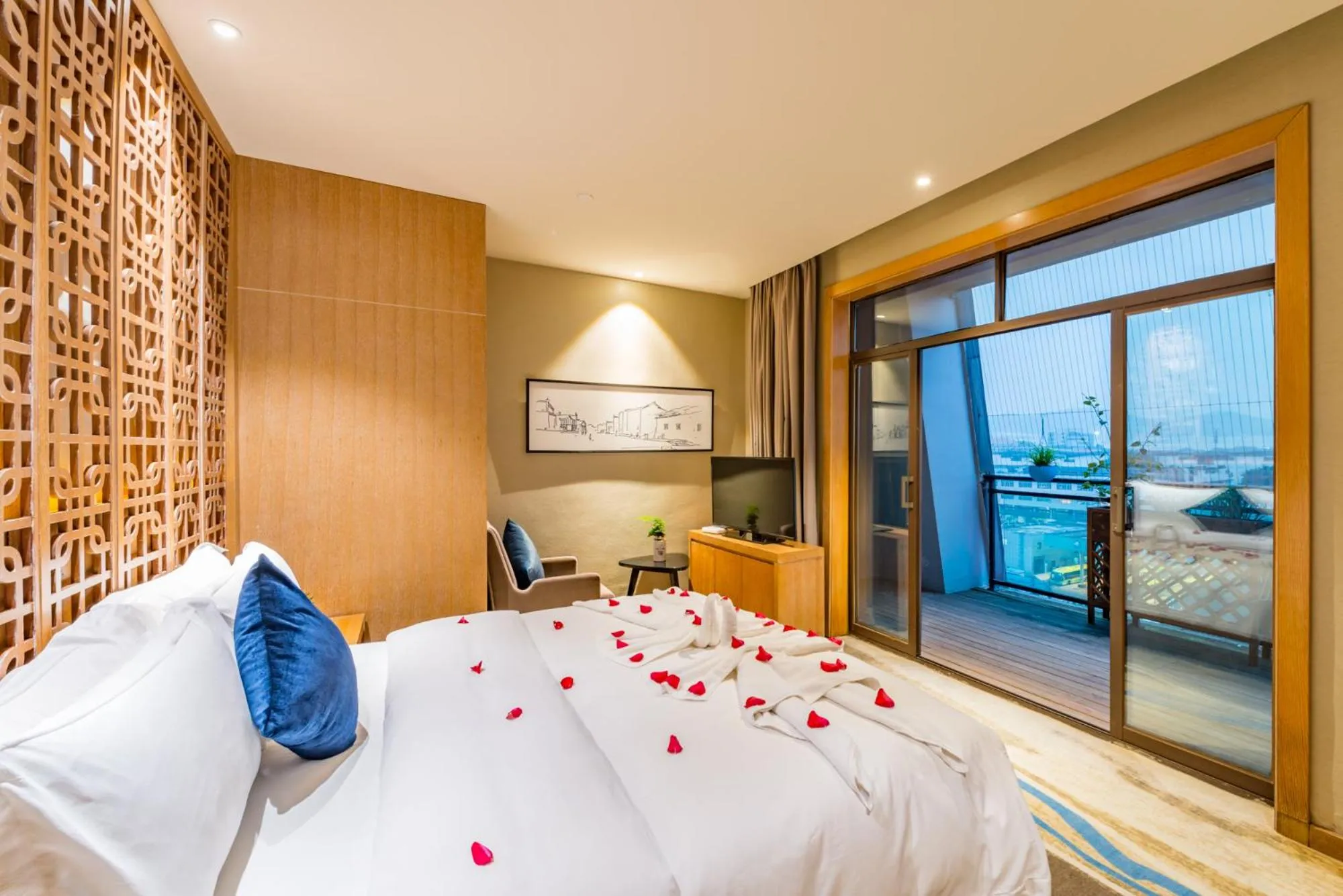 Bedroom, Bed in 重庆尚高丽呈酒店