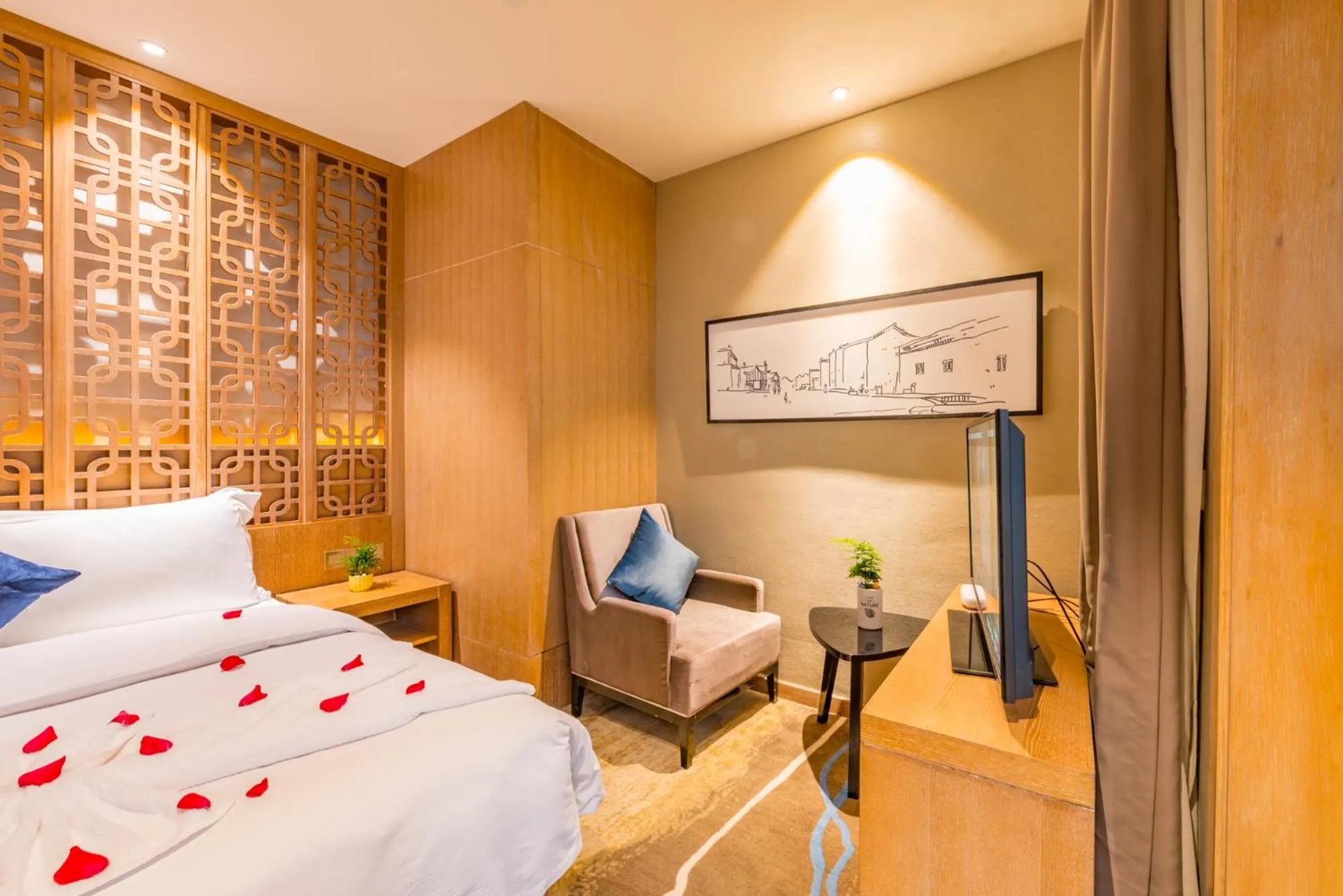 Photo of the whole room, Bed in 重庆尚高丽呈酒店