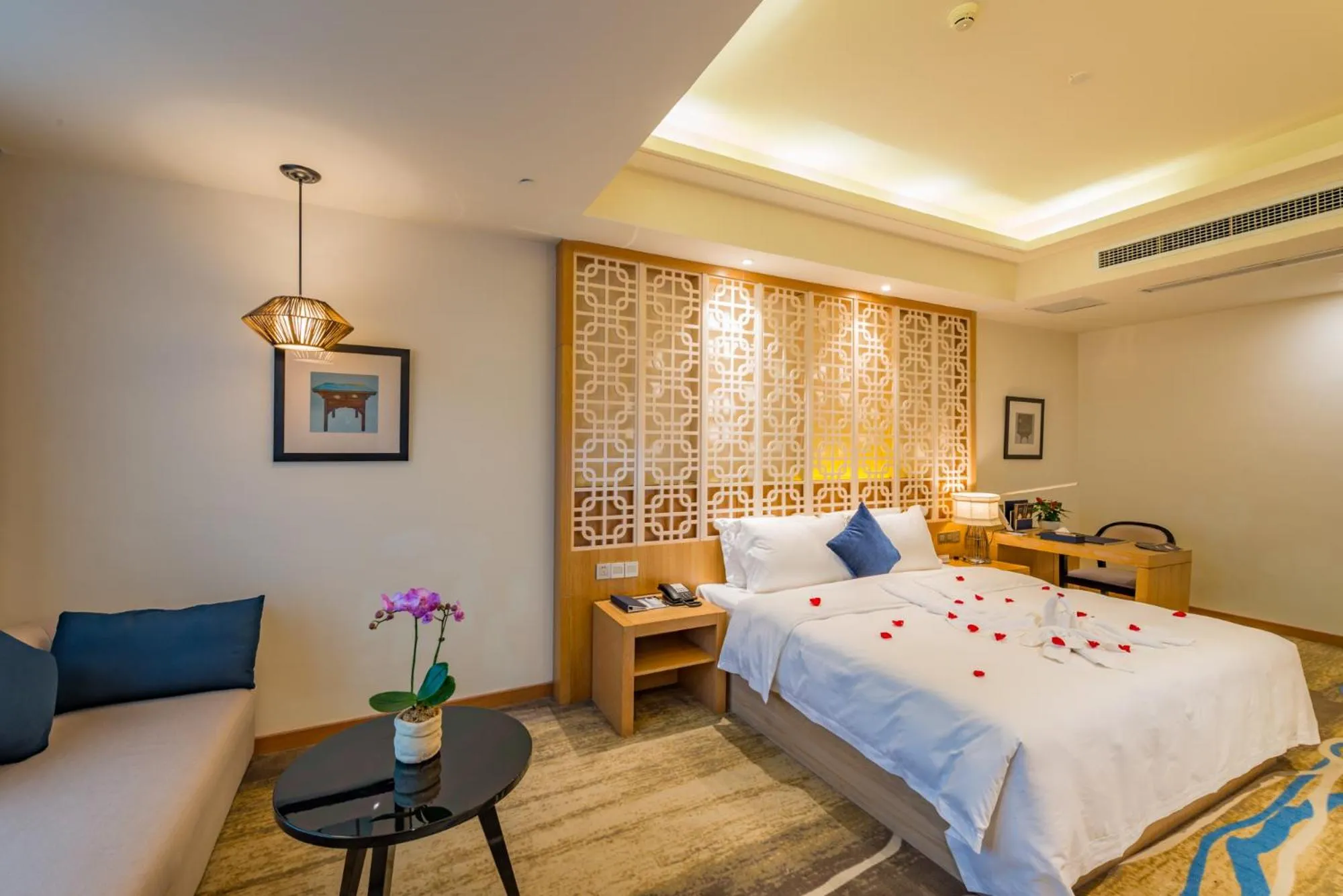 Bed in 重庆尚高丽呈酒店