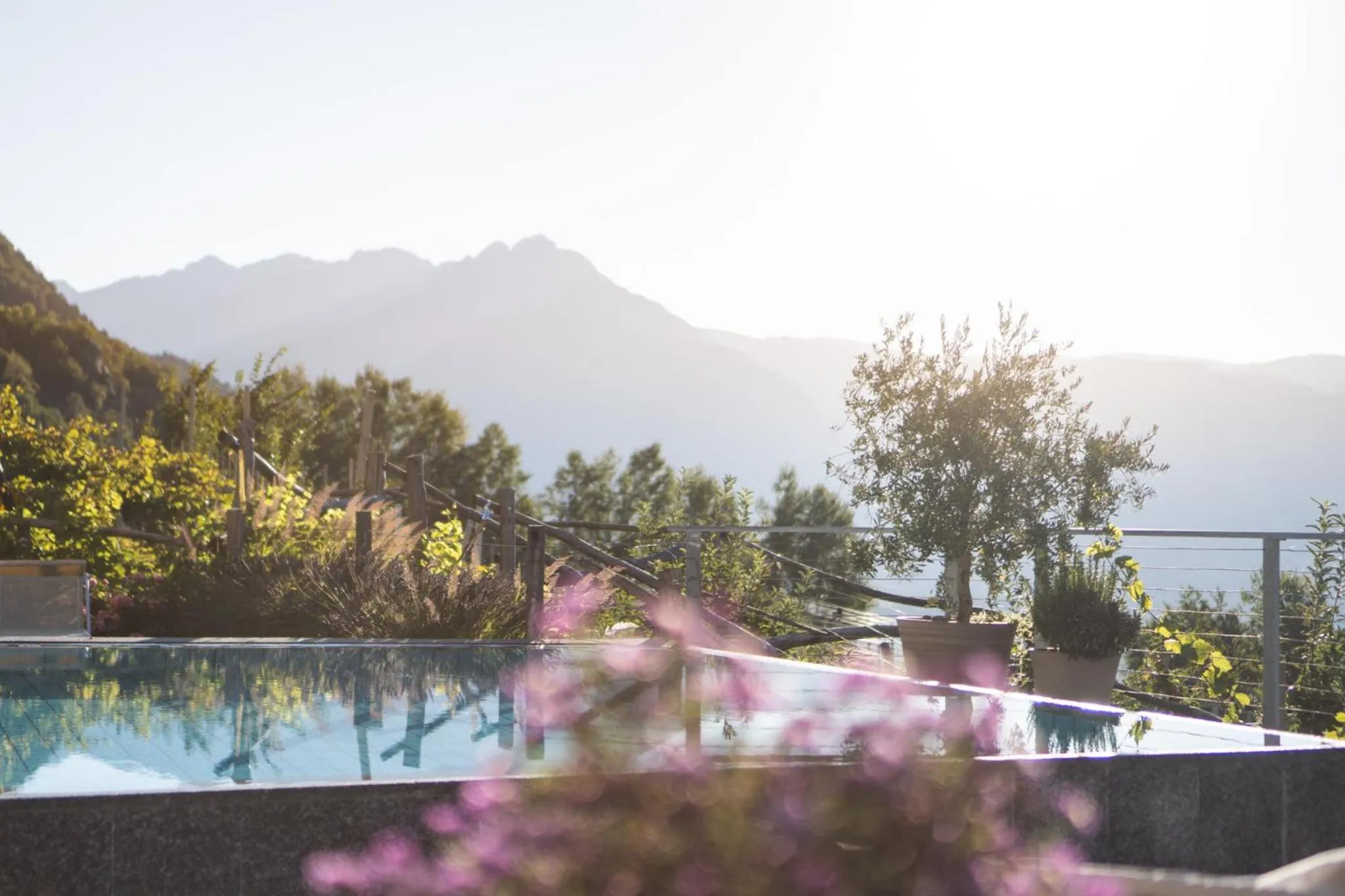 Pool view in Hotel Niedermair