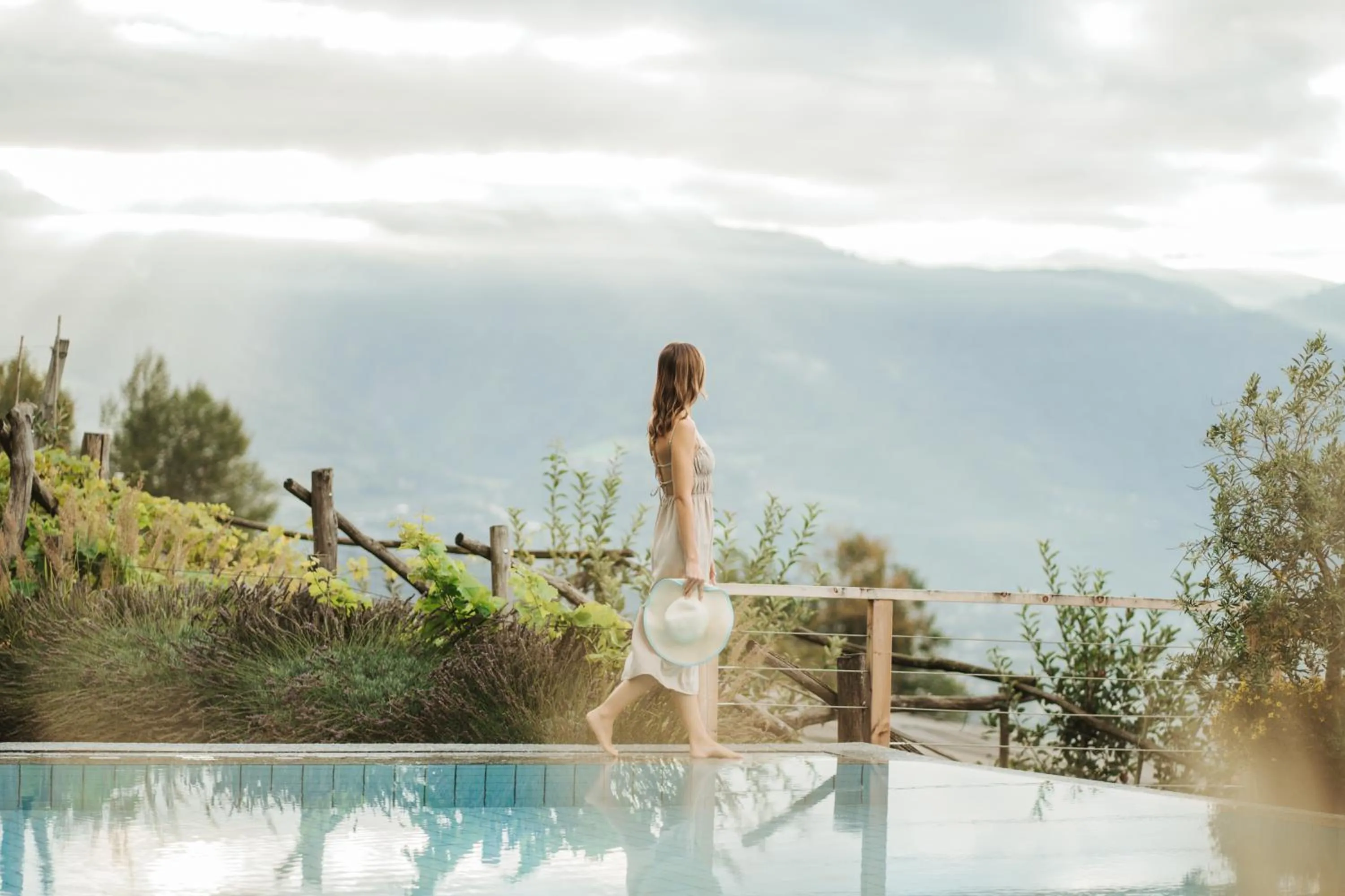Pool view in Hotel Niedermair