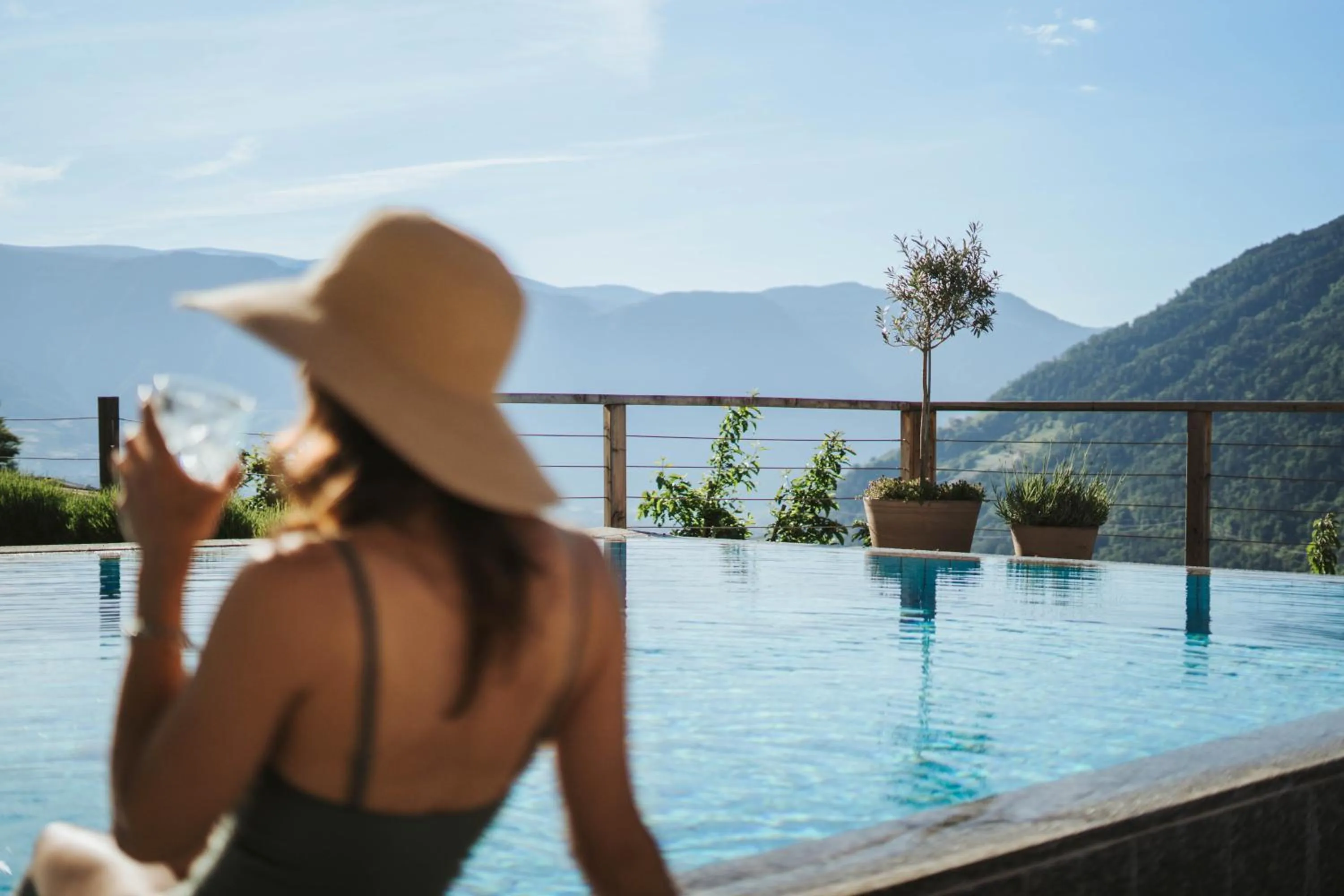 Pool view in Hotel Niedermair