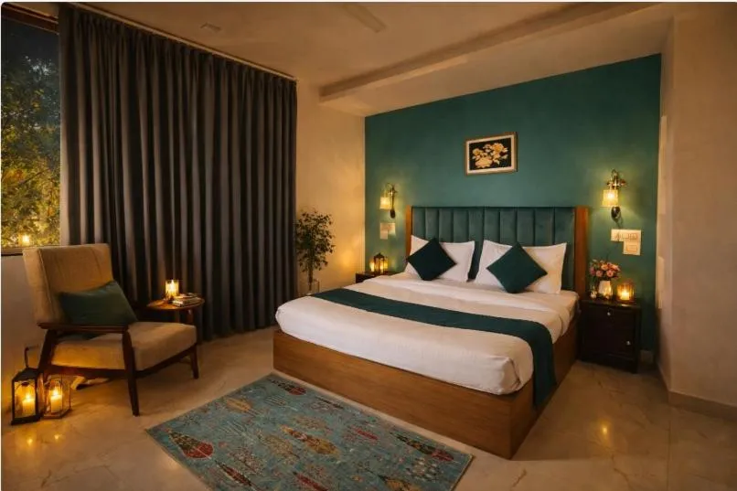 Bed in Rudraksh Resort