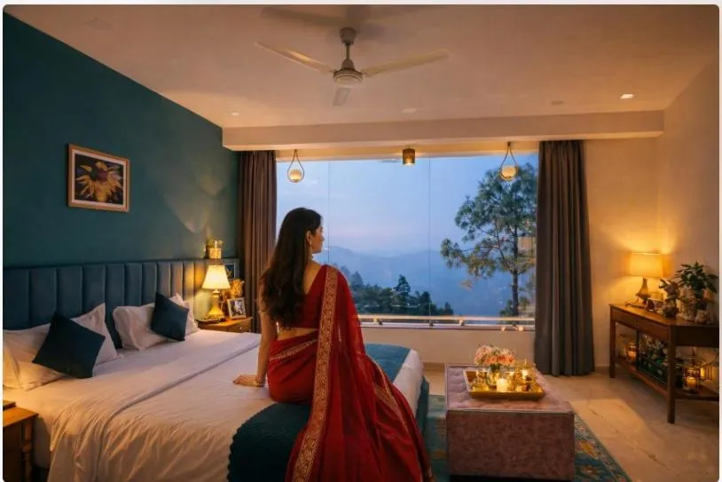 Bed in Rudraksh Resort