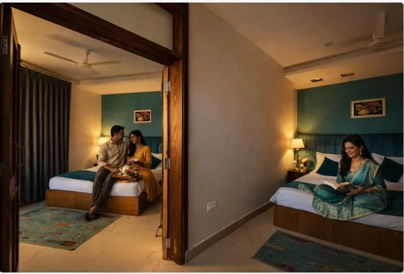 Bed in Rudraksh Resort