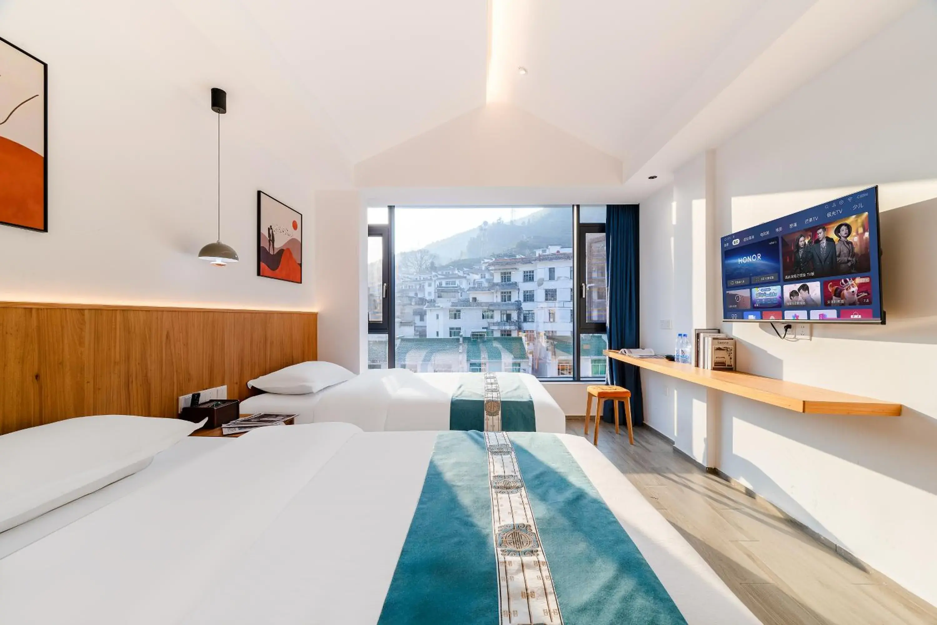 Twin Room with Mountain View in Huang Mountain Wangfeng Hotel Twin Room with Mountain View in Huang Mountain Wangfeng Hotel