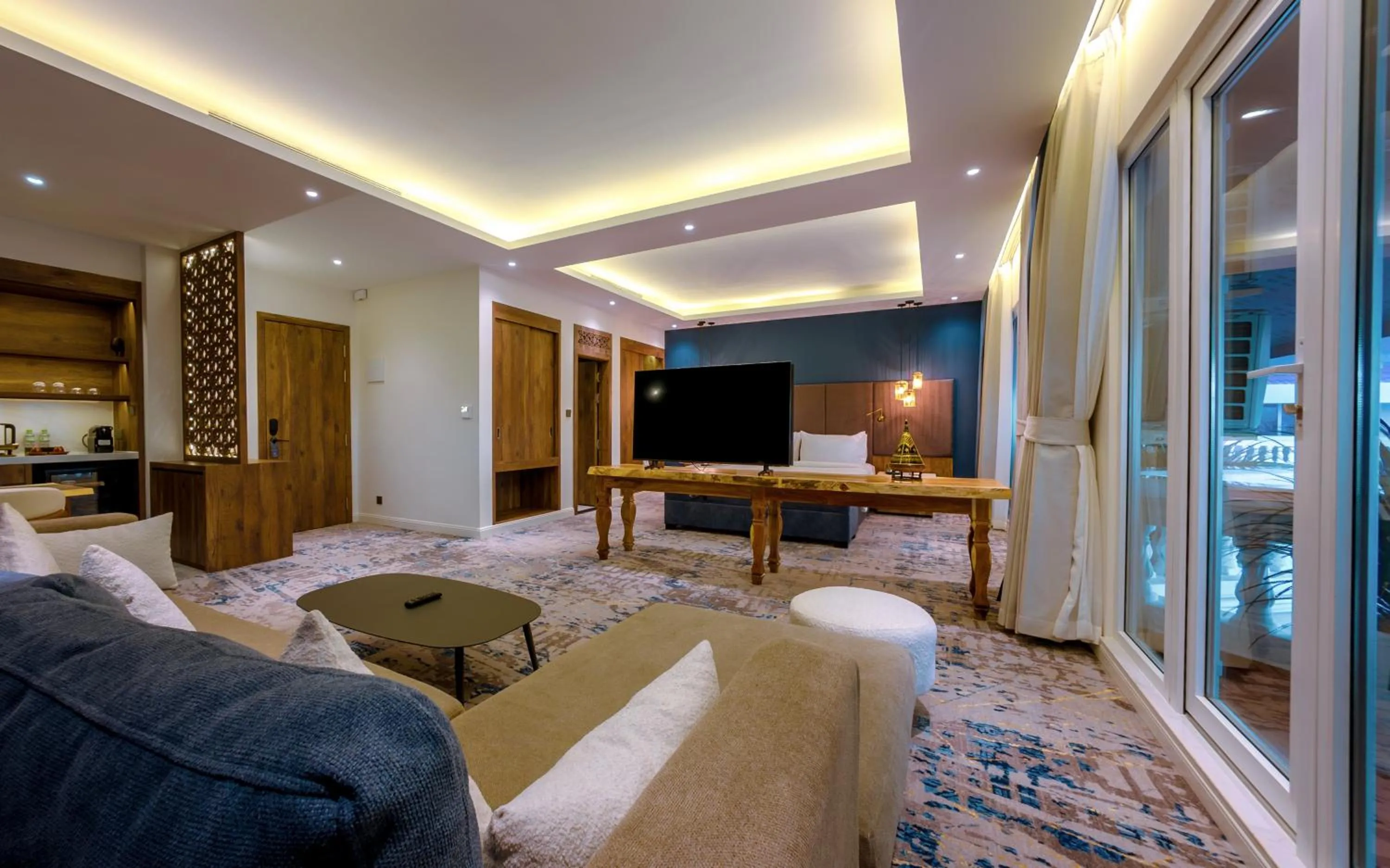 Photo of the whole room, Bed in Queenco Hotel & Casino