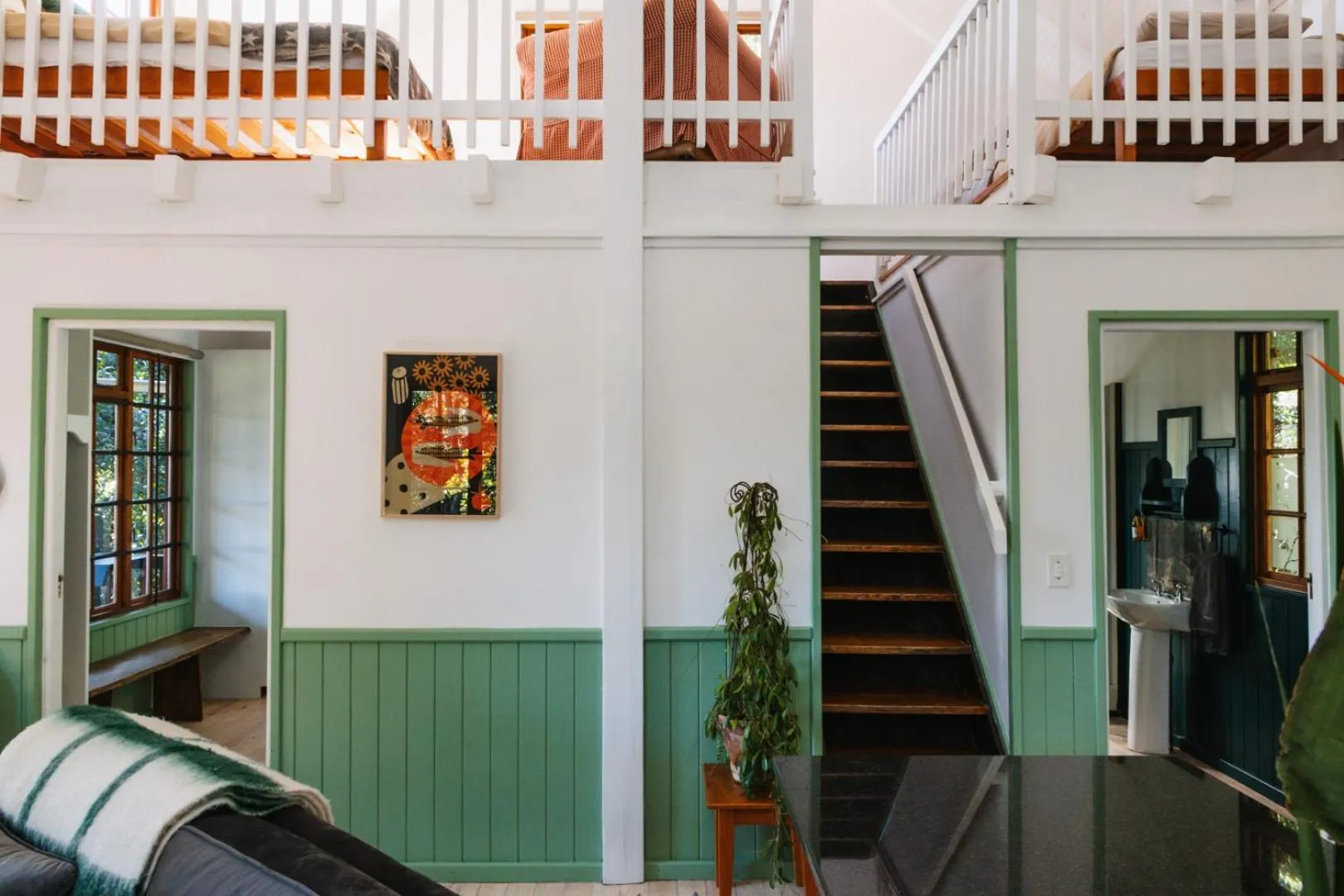 Living room in Moonshine on Whiskey Creek