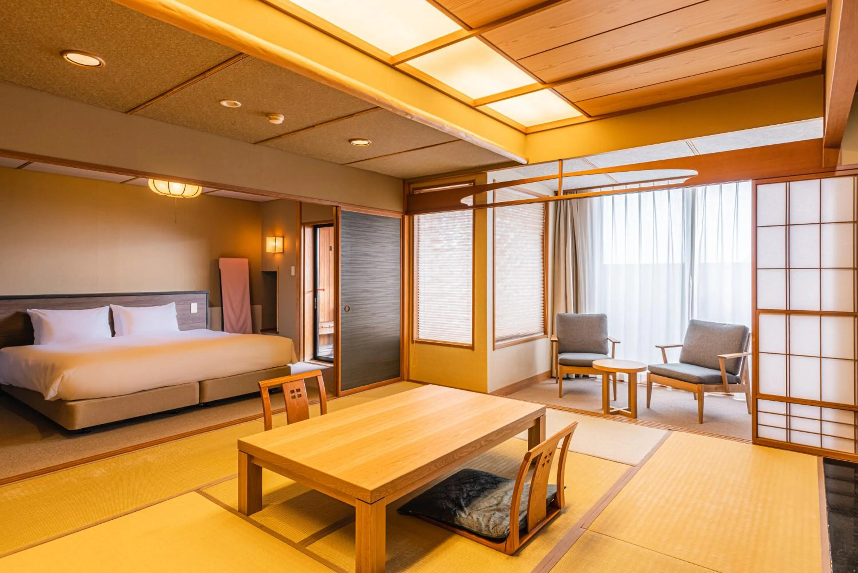 Bed in Atarayo Nishiizu Onsen