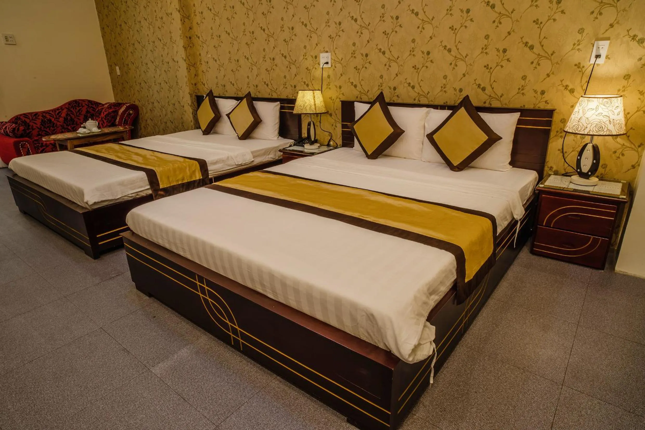 Bed in Dong Bao Hotel