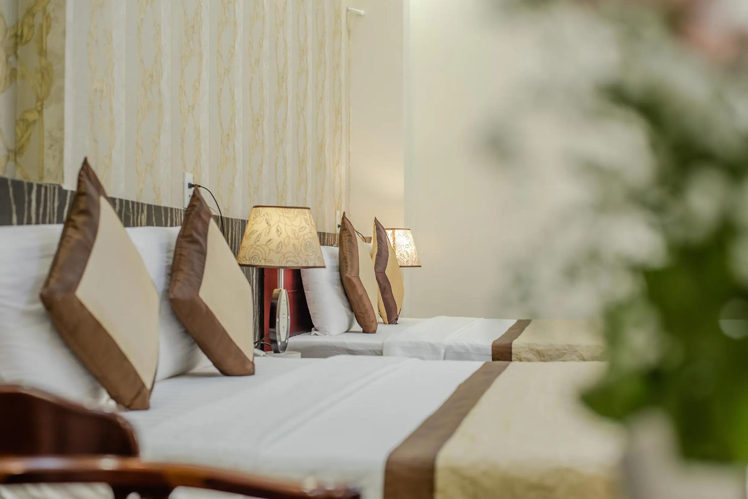 Bed in Dong Bao Hotel