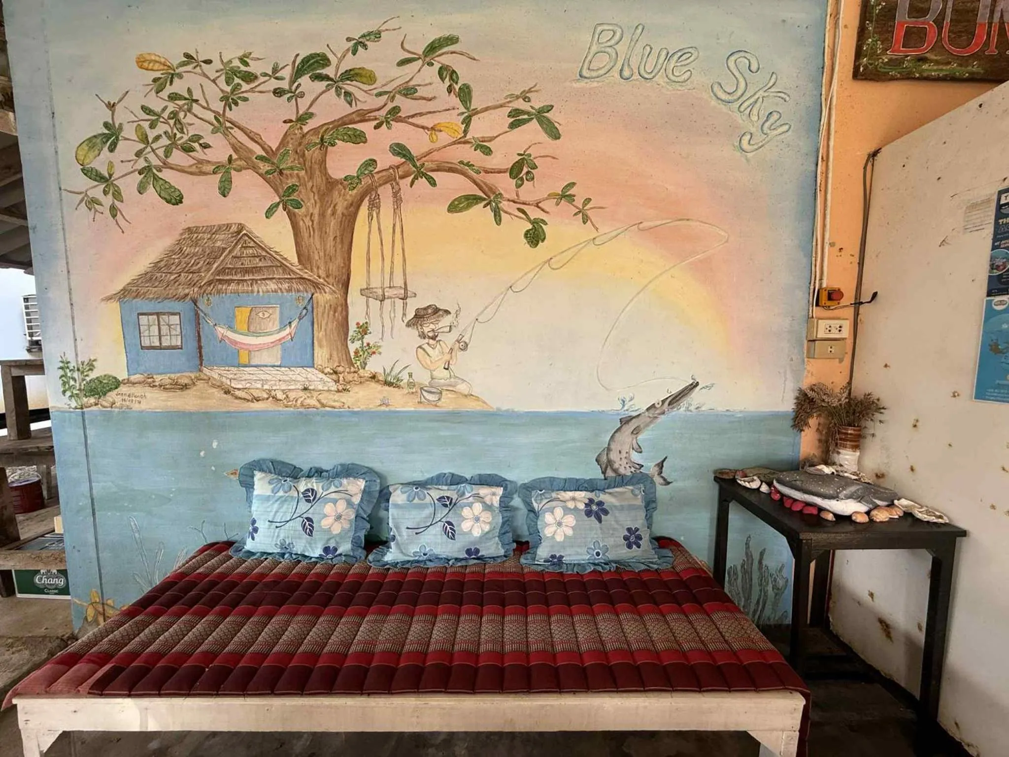 Bed in Blue Sky Resort