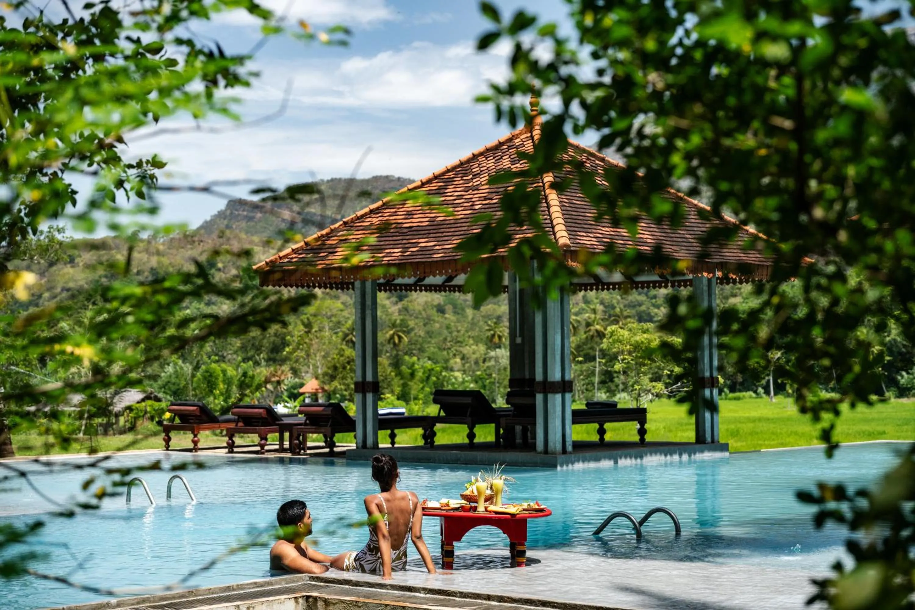 Pool view in Jetwing Kaduruketha