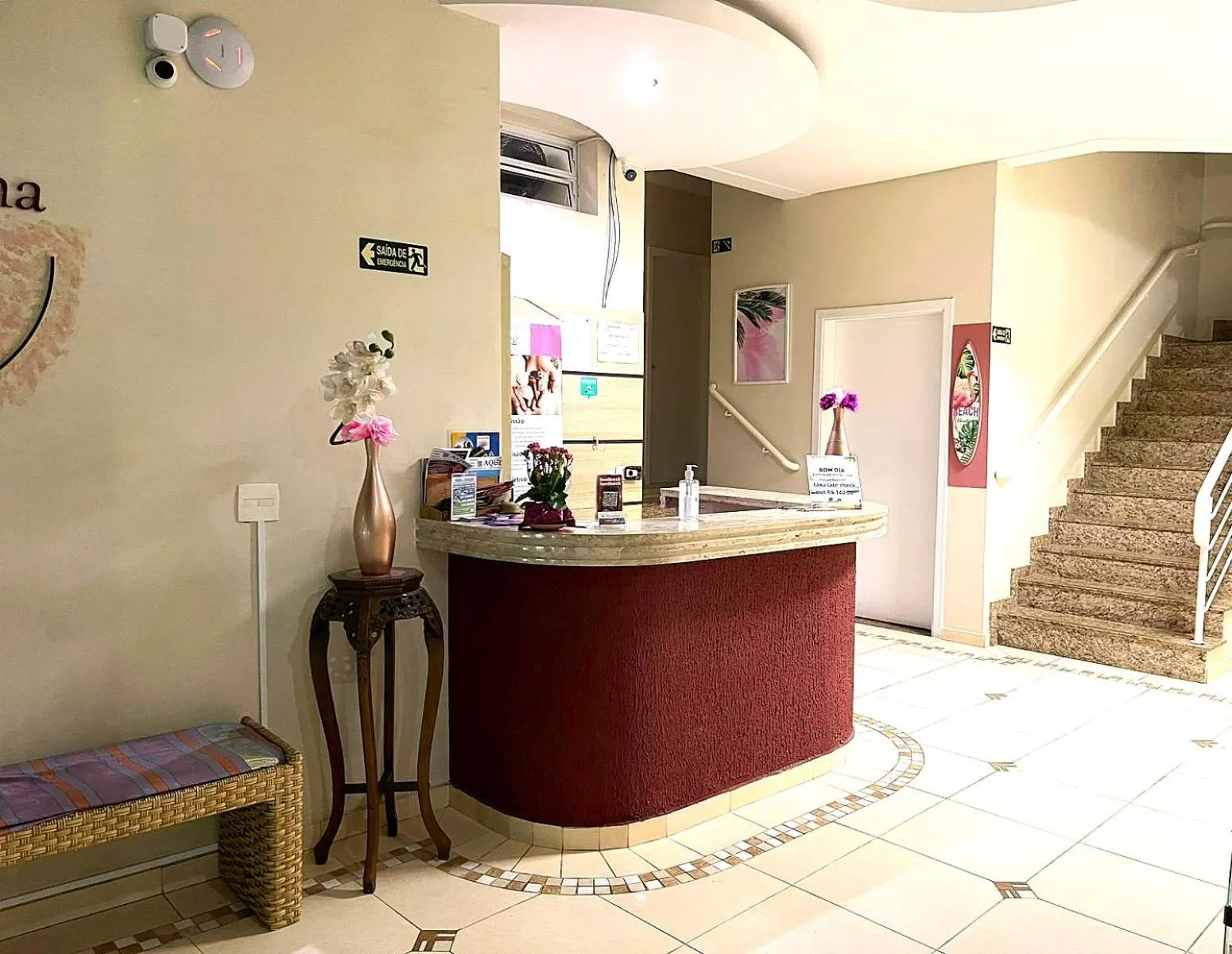 Lobby or reception in Hotel Rosa da Ilha Guaruja - Perto do Mar com piscina