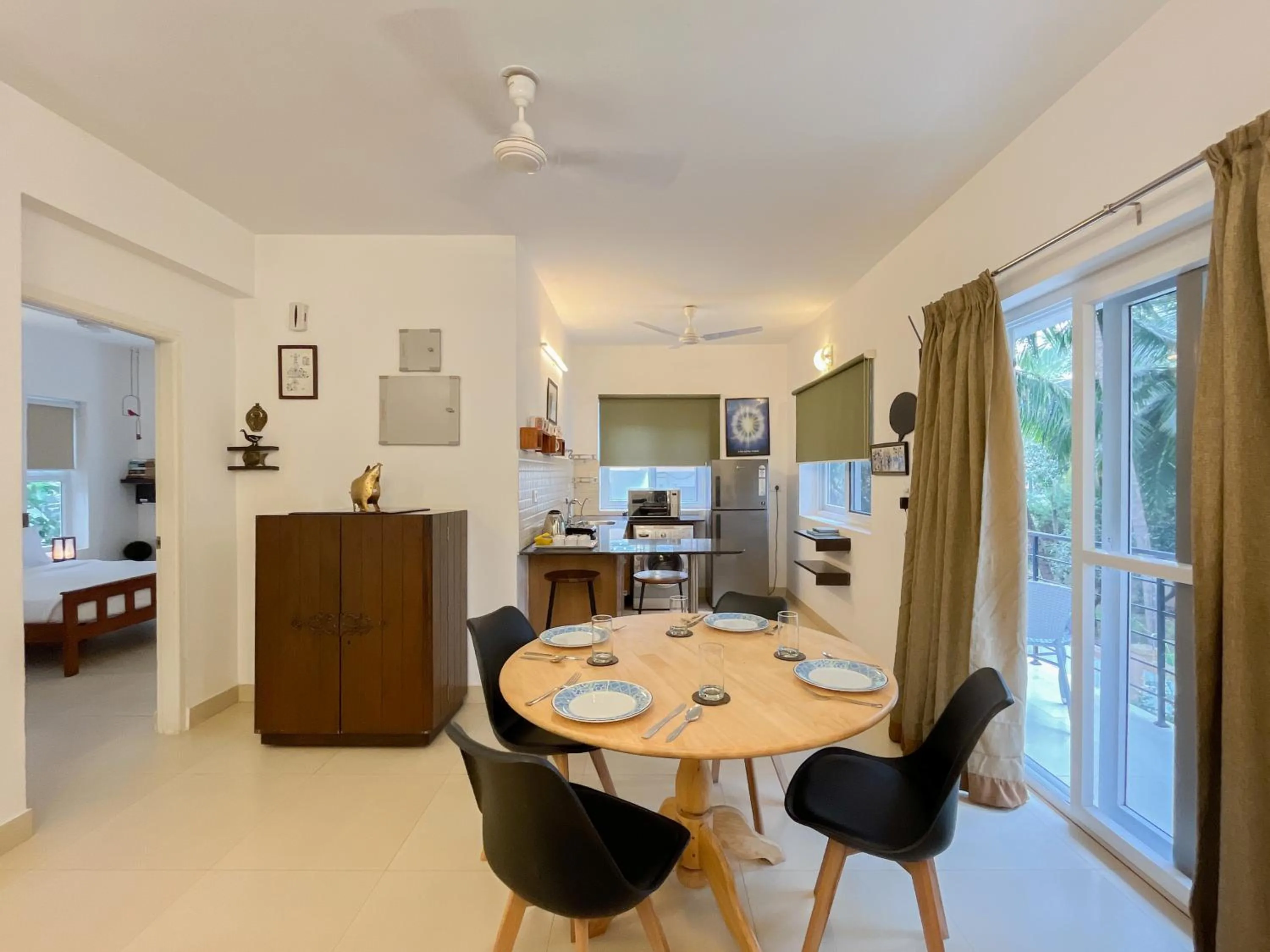Dining area in Rainforest Enclave, Arpora - 10 mins to Baga beach