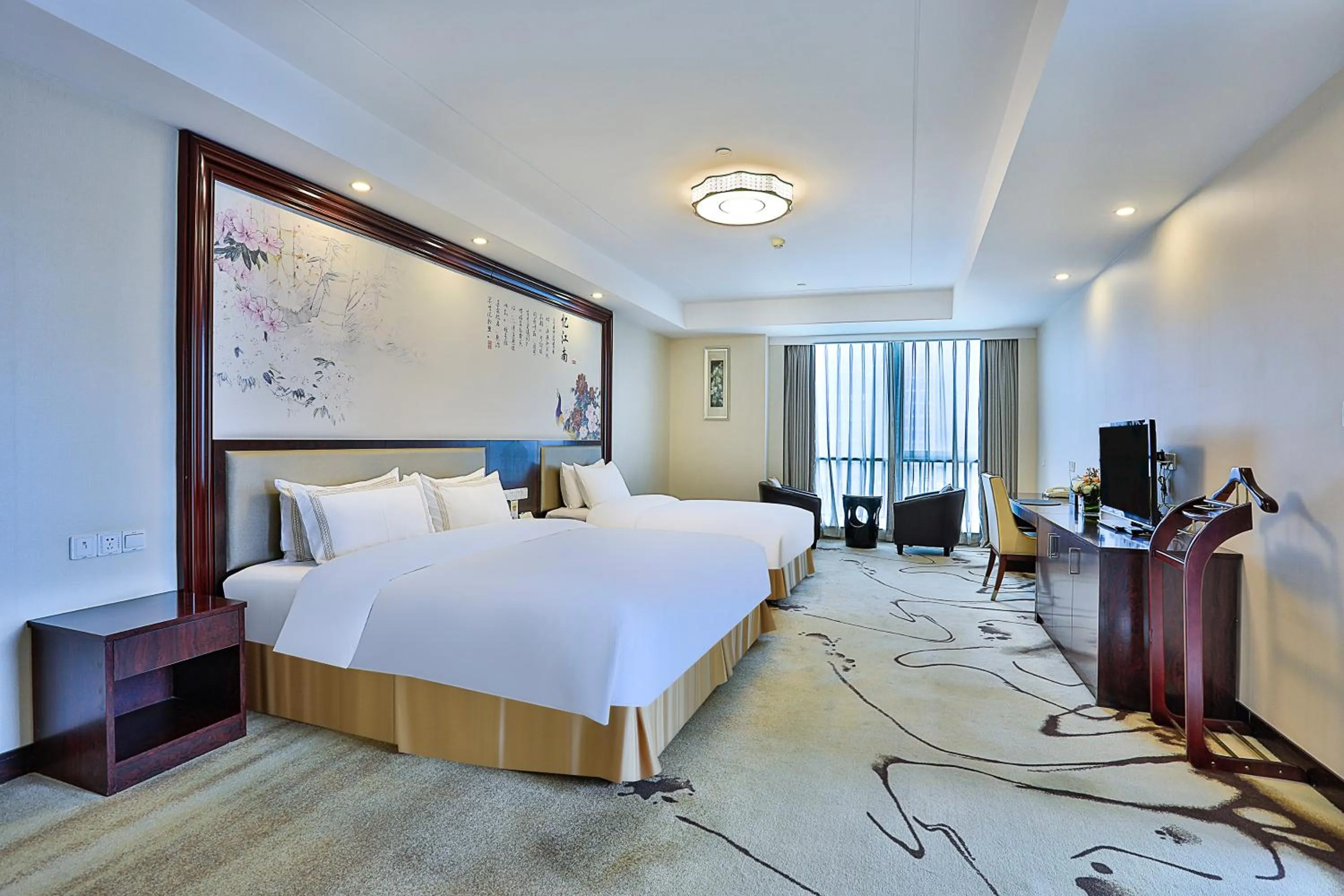 Bed in SSAW Boutique Hotel Tonglu World Trade