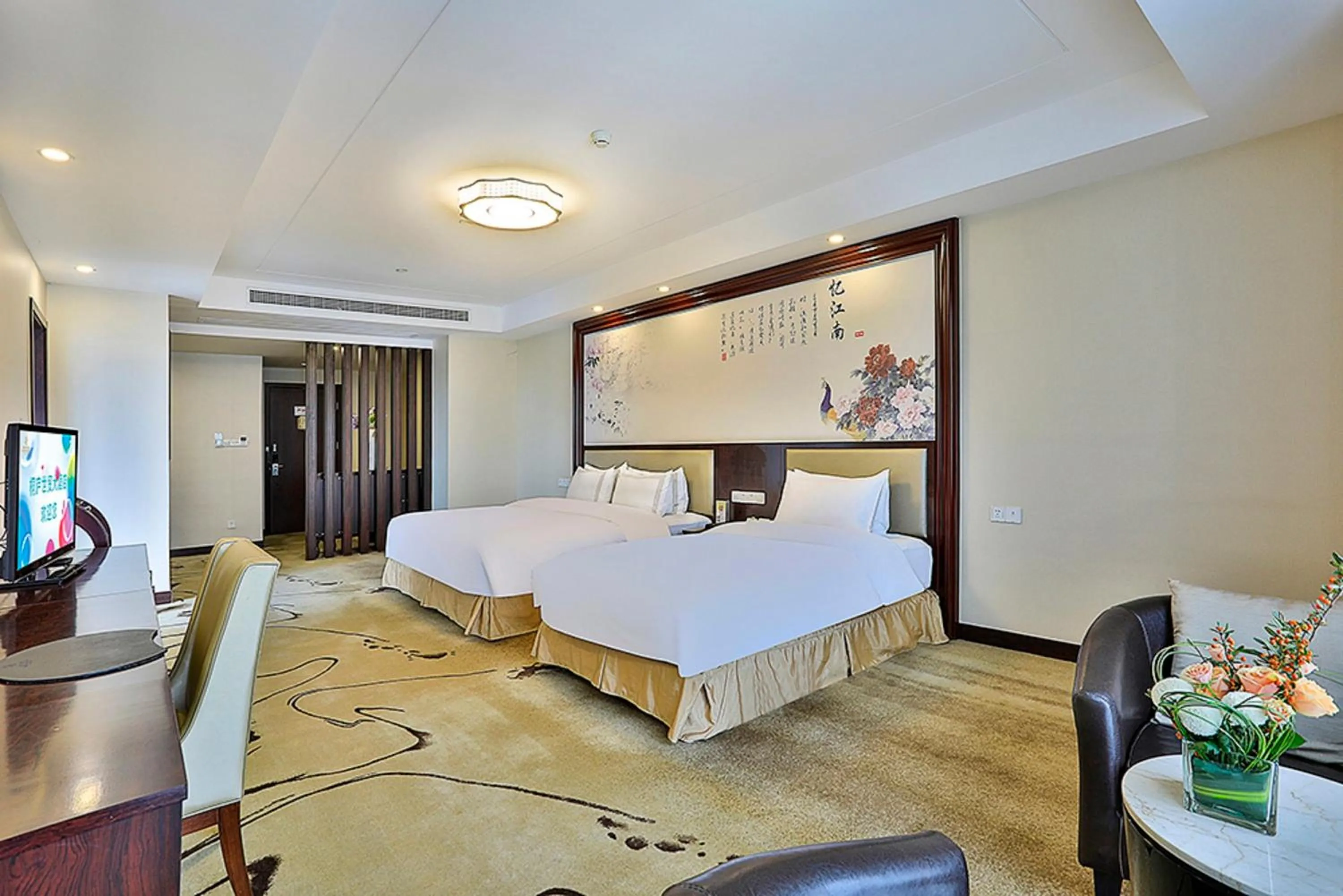 Bed in SSAW Boutique Hotel Tonglu World Trade