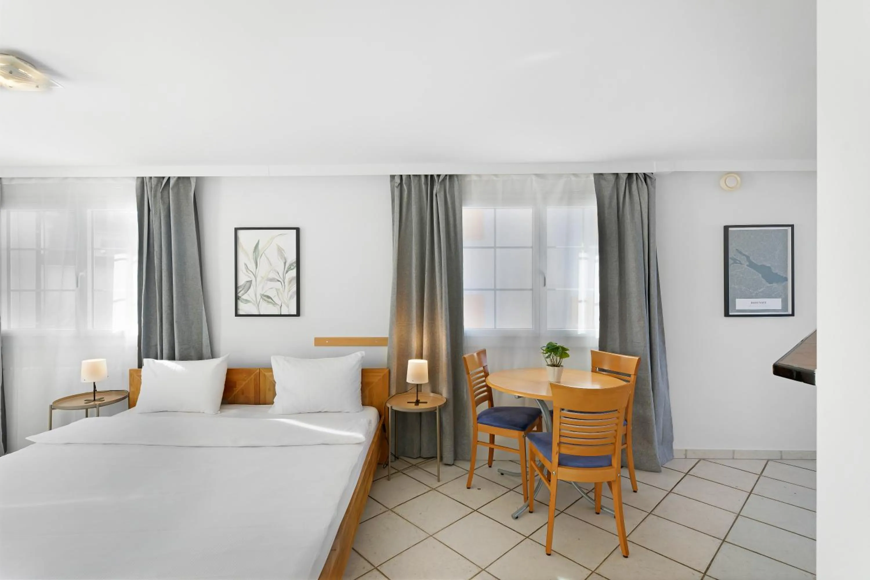Bed in Hotel Schiff