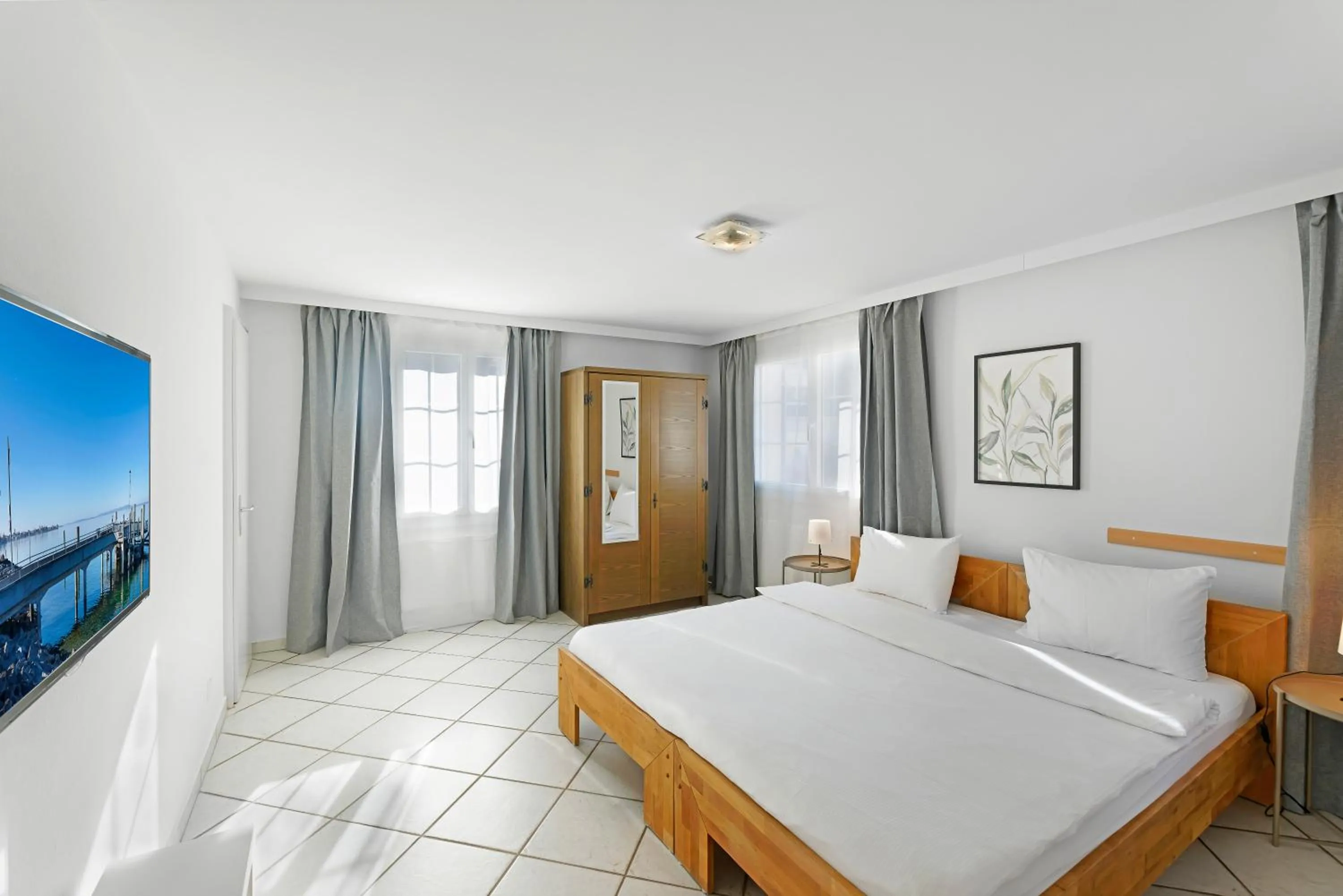 Bed in Hotel Schiff