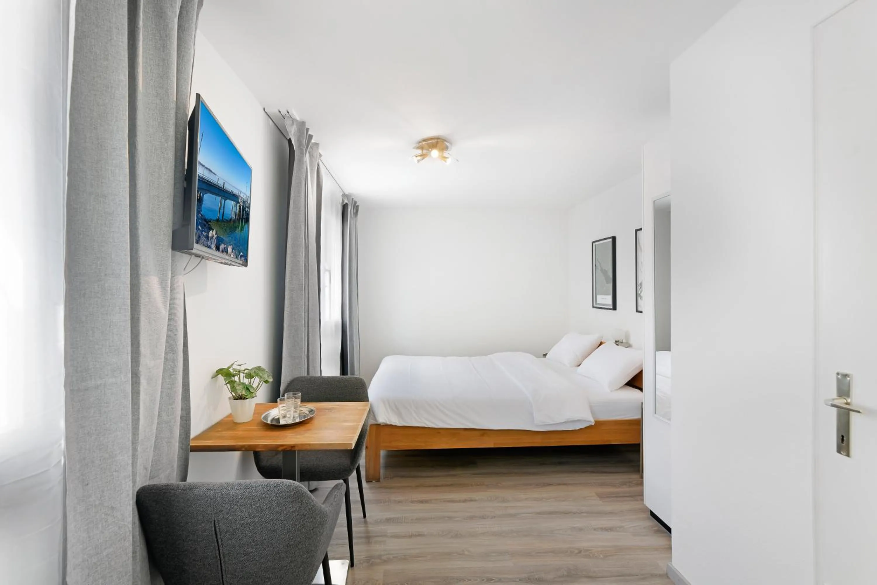 Bed in Hotel Schiff