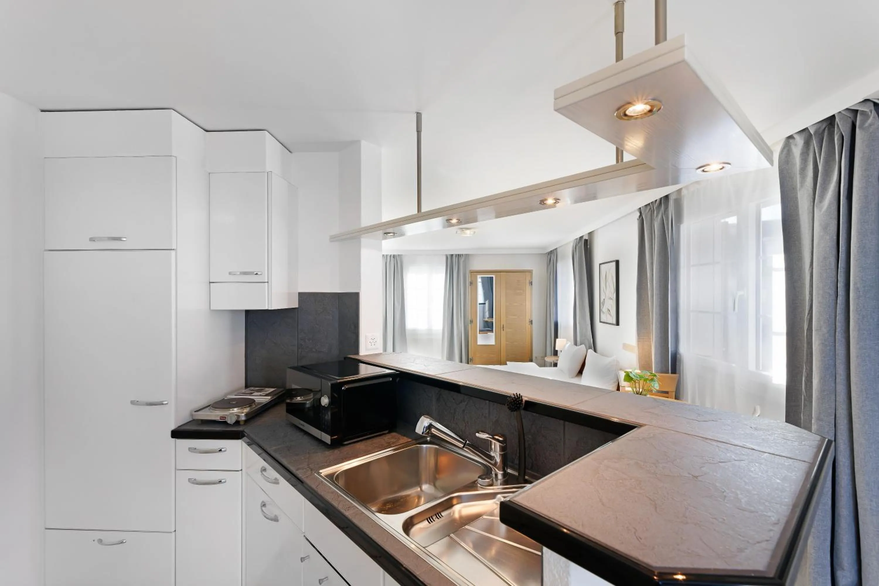 Kitchen or kitchenette in Hotel Schiff