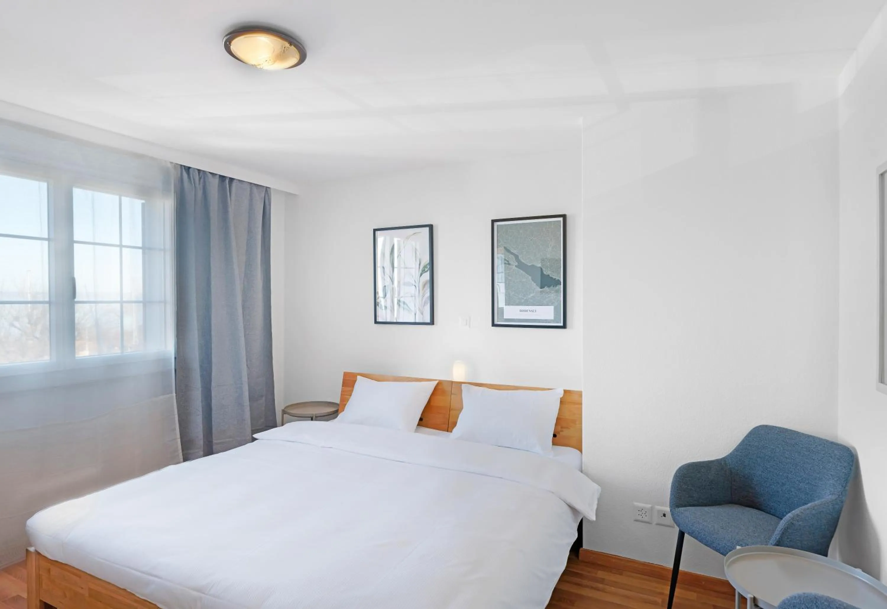 Bed in Hotel Schiff