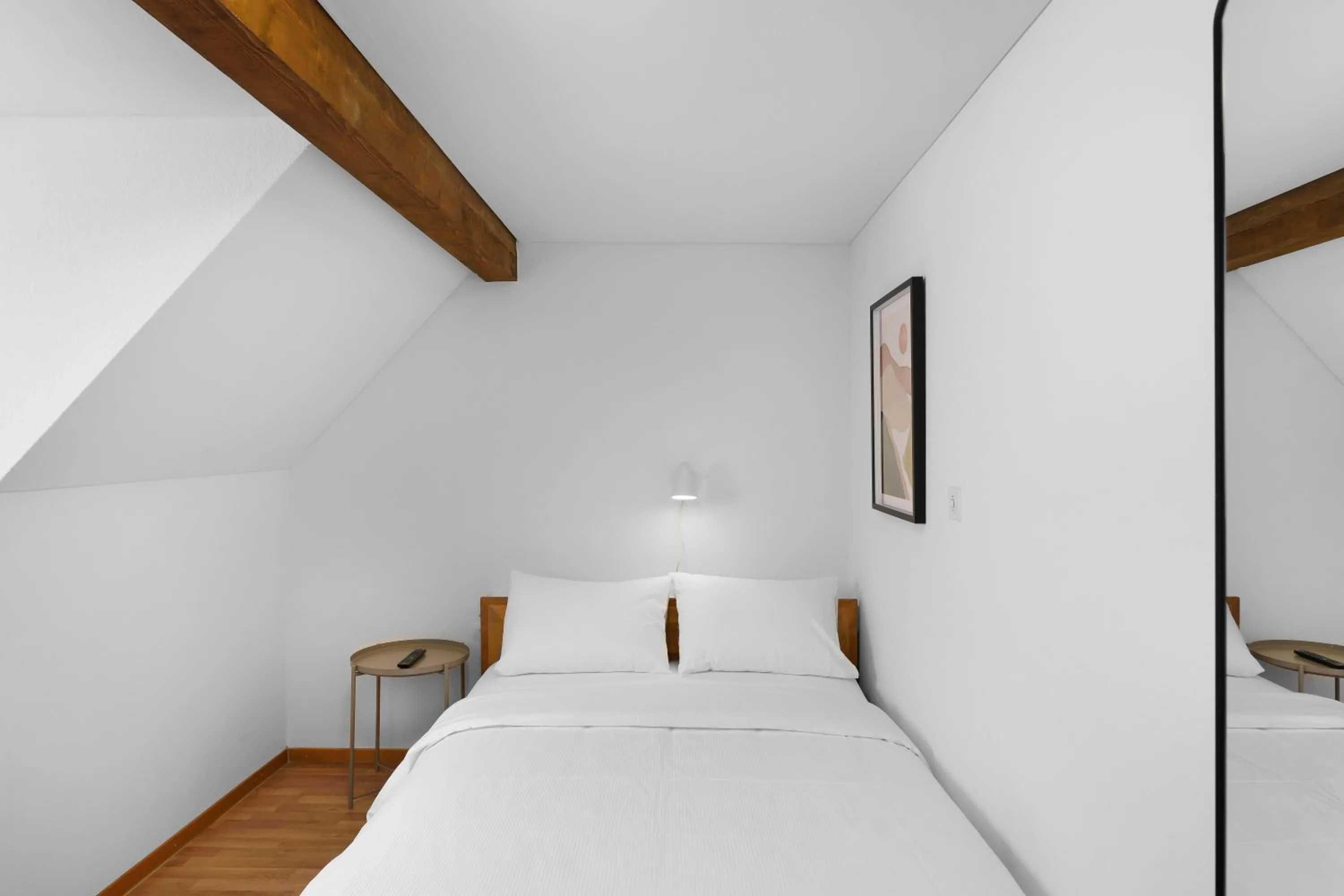 Bed in Hotel Schiff
