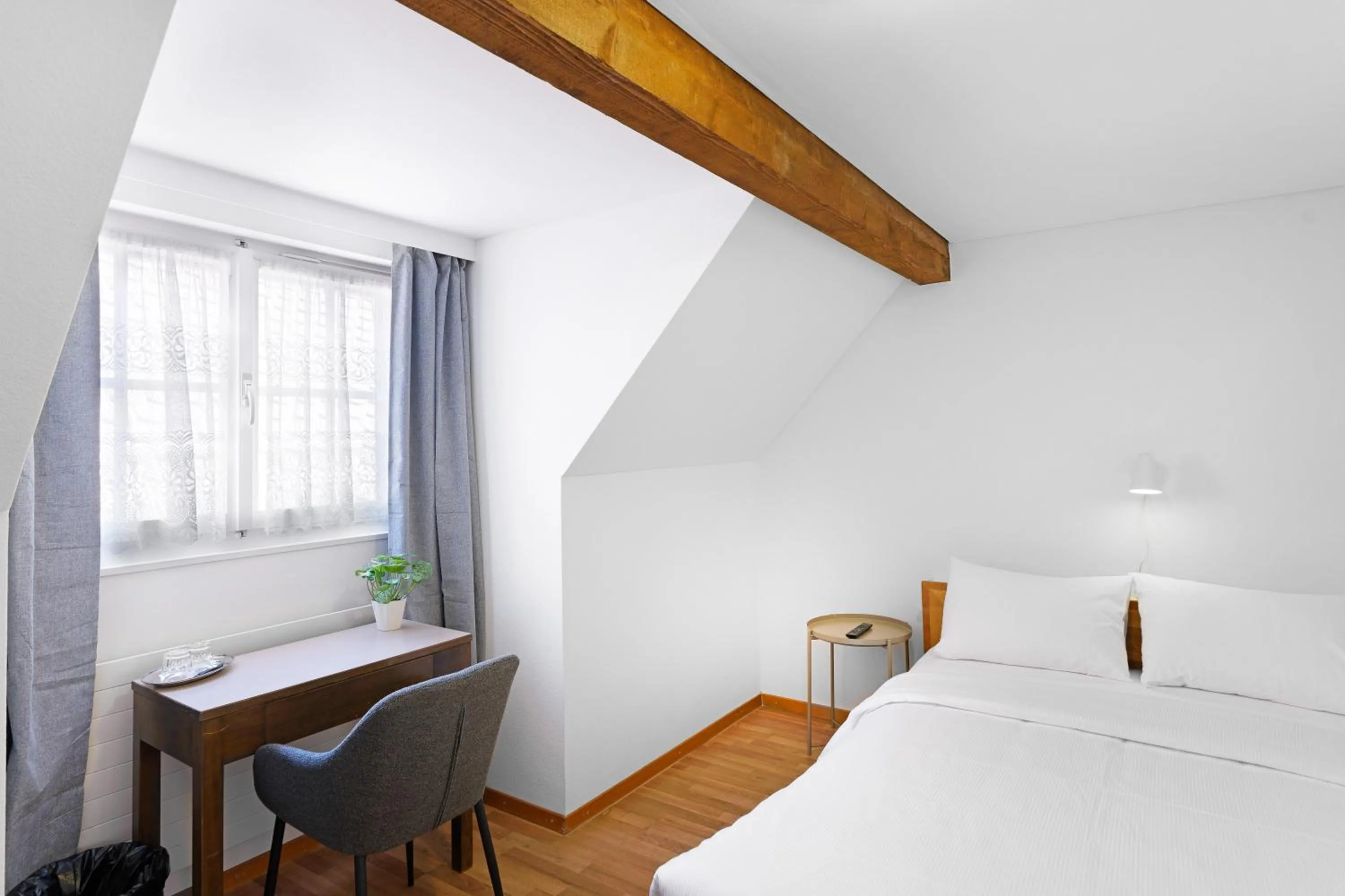 Bed in Hotel Schiff