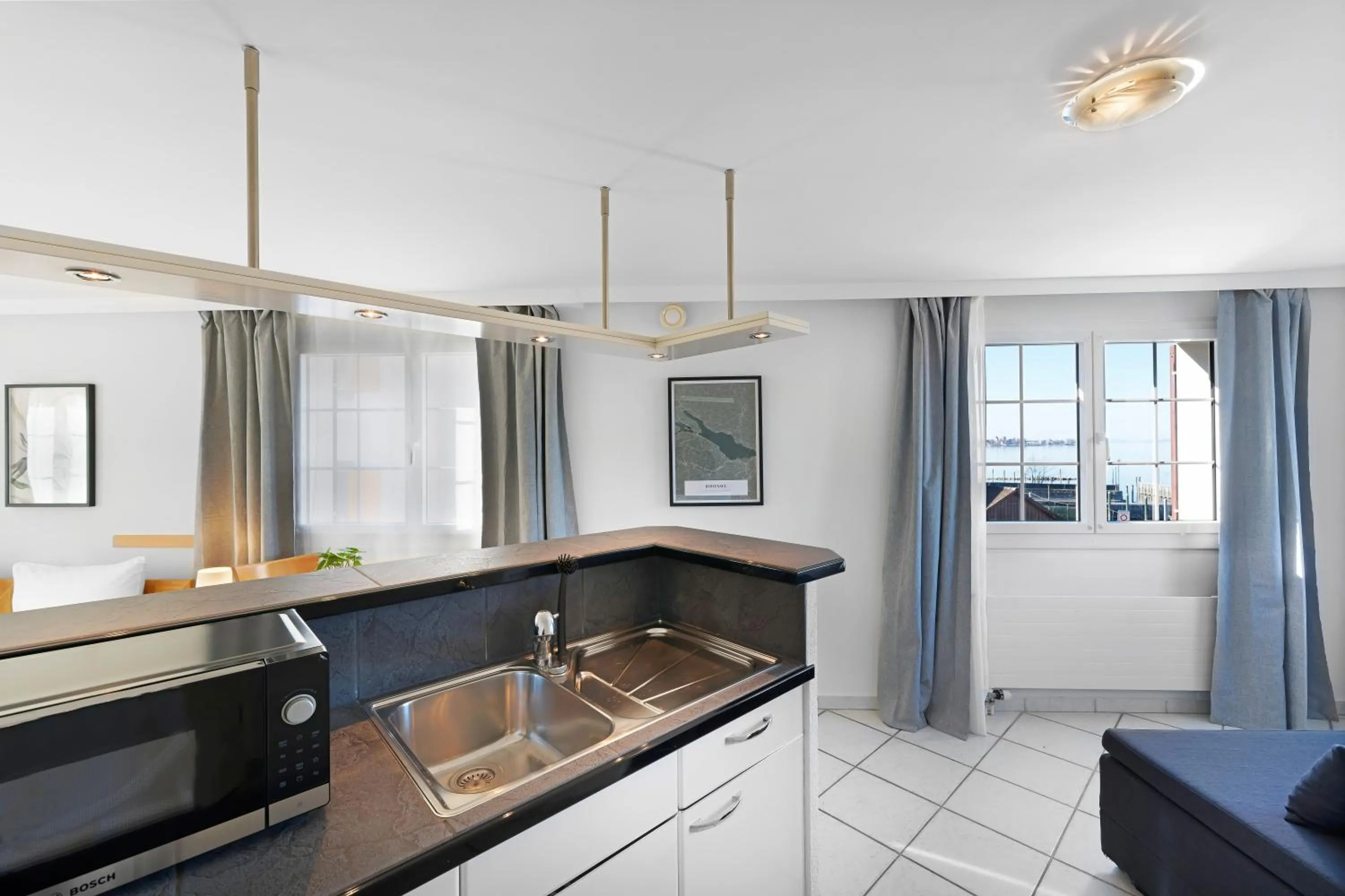 Kitchen or kitchenette in Hotel Schiff