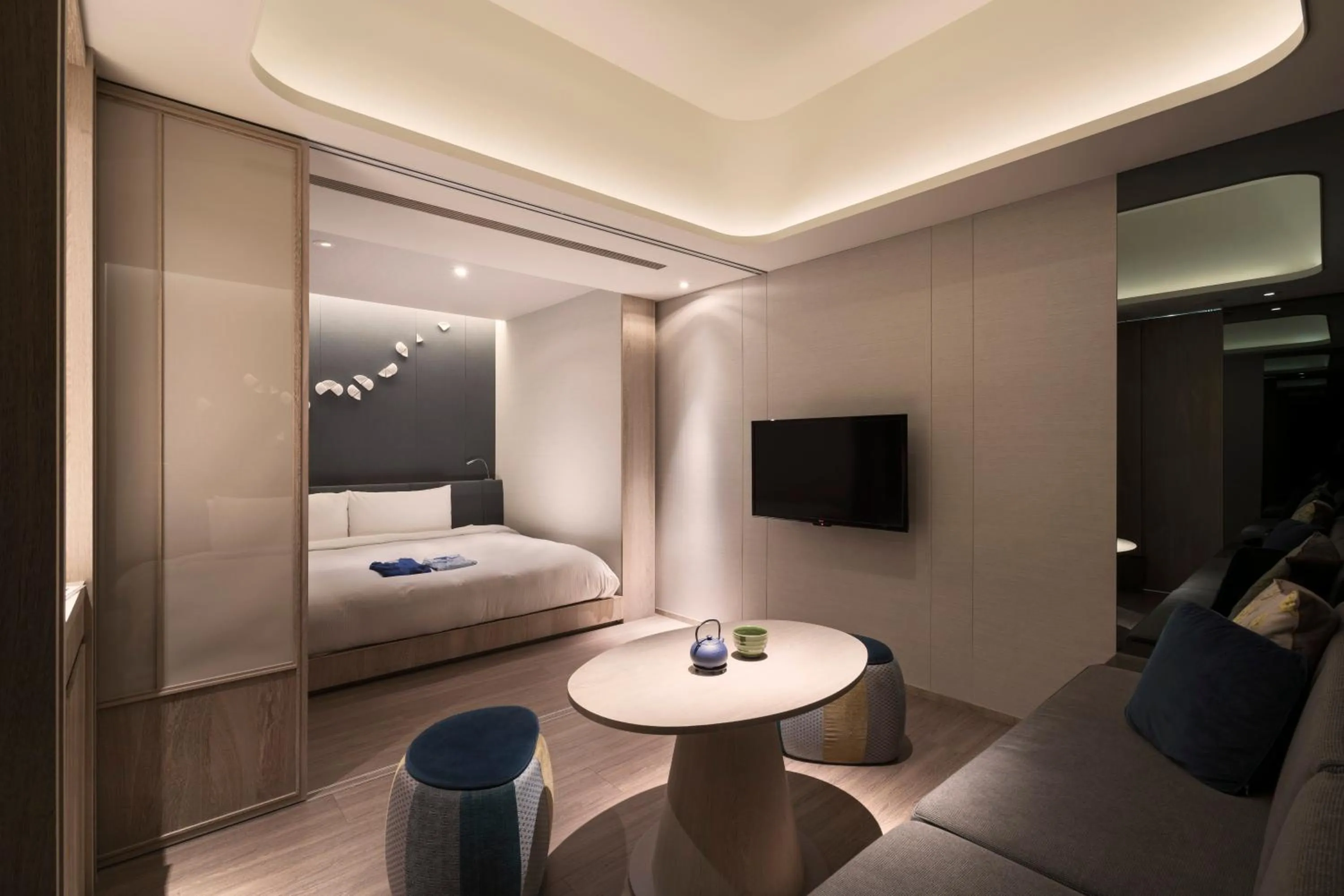 Bed in 礁溪晶泉丰旅 Wellspring by Silks Jiaoxi