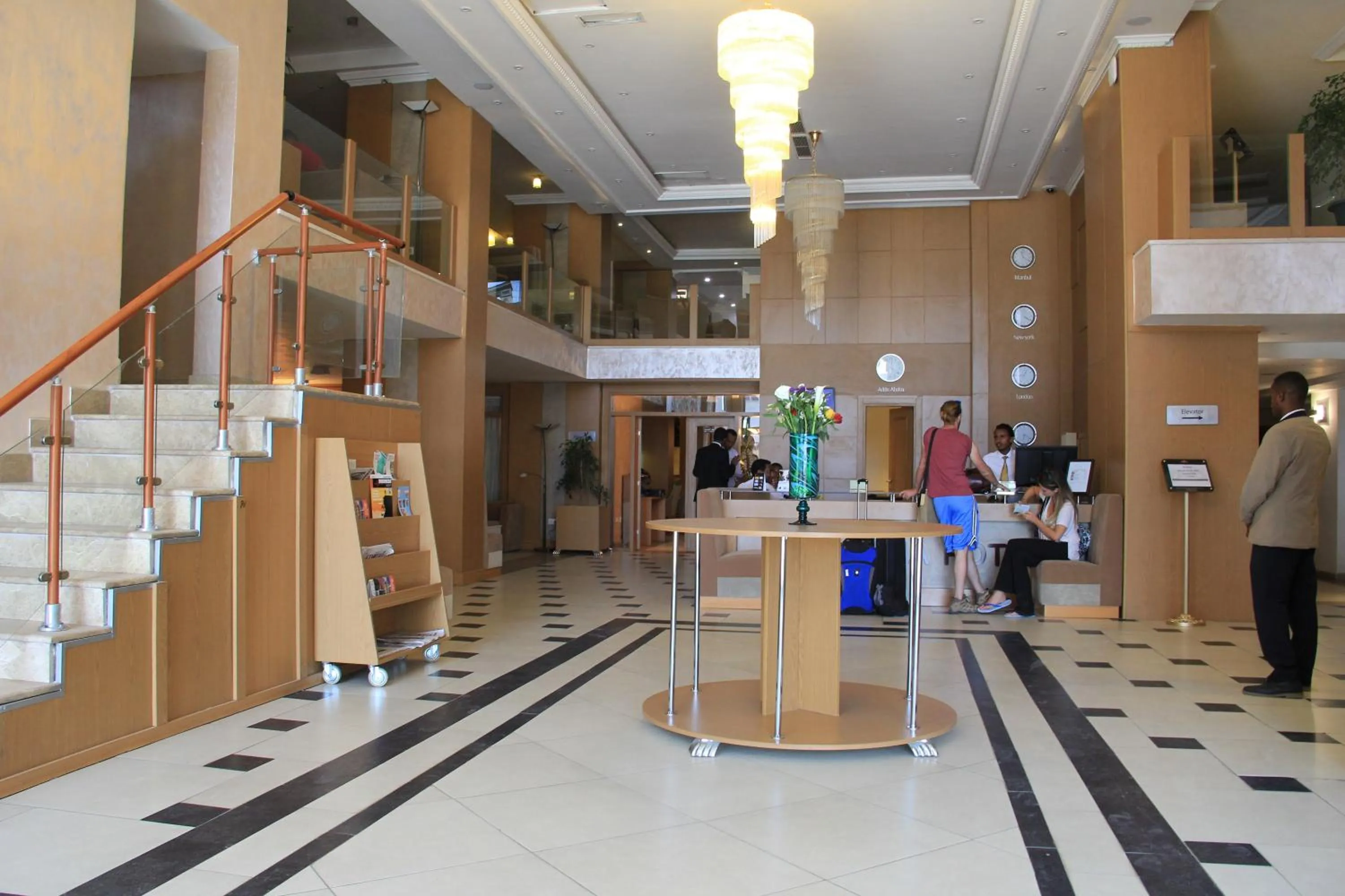 Lobby or reception in Momona Hotel