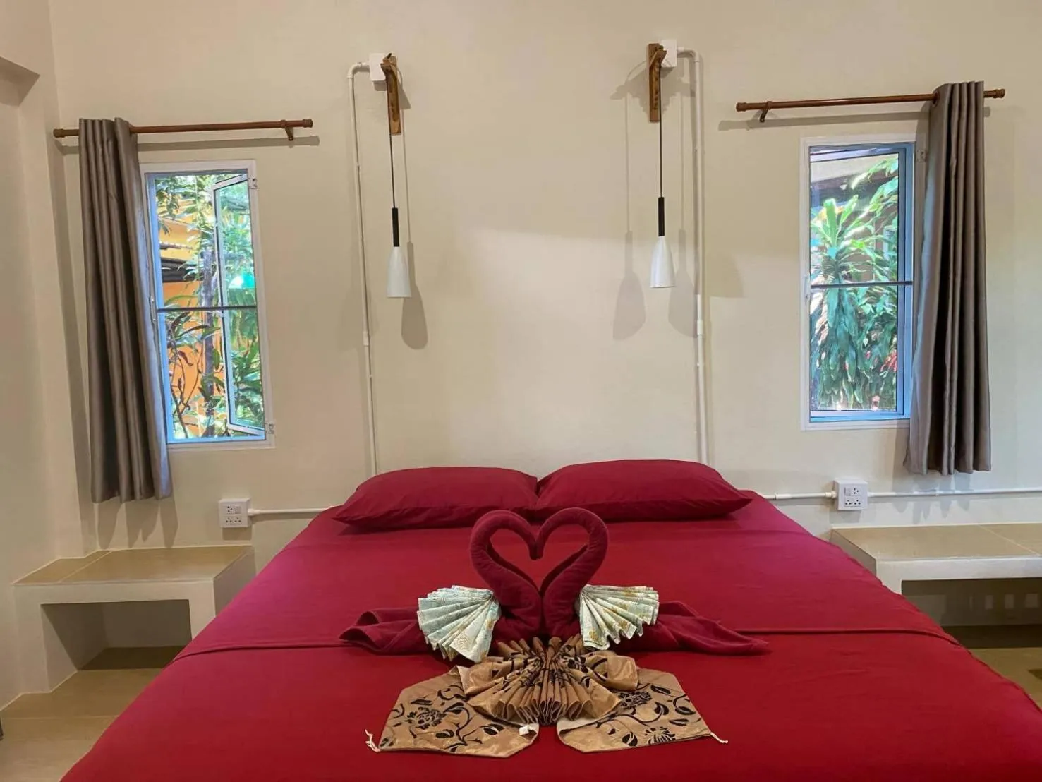 Bed in JJ Beach Resort & JJ Seafood