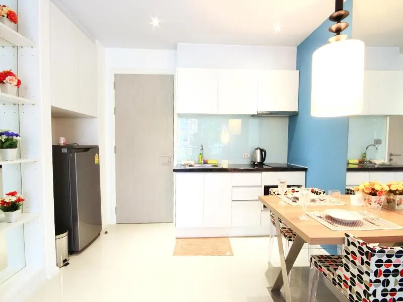 Kitchen or kitchenette in Atlantis Condo & Water Park Pattaya By the Sea