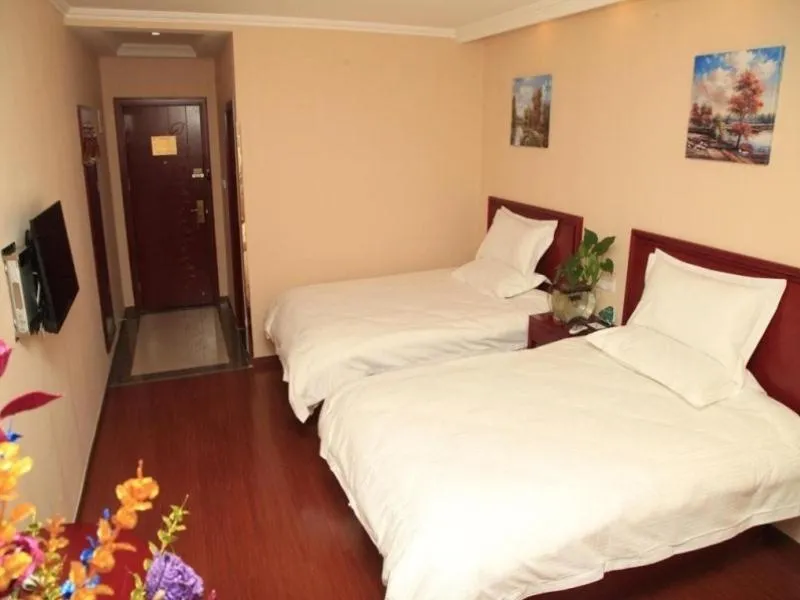 Bed in GreenTree Inn Beijing Yanqing District Gaota Road Express Hotel