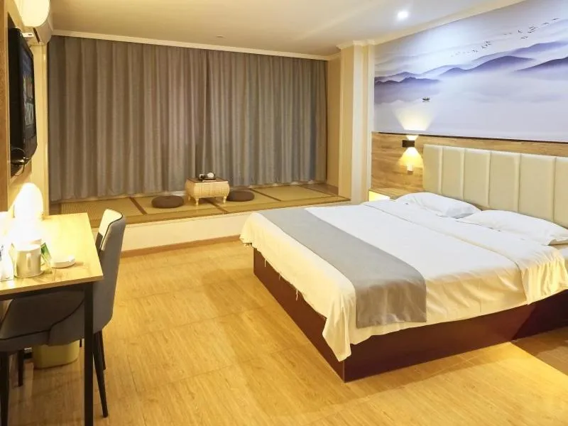 Bed in GreenTree Inn Nanjing Qinhuai District Xinjiekou Subway Station Express Hotel