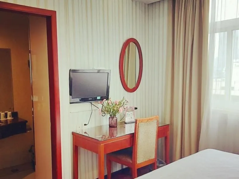 Bed in GreenTree Inn Jiangsu Nanjing Confucius Temple South Taiping Road Express Hotel