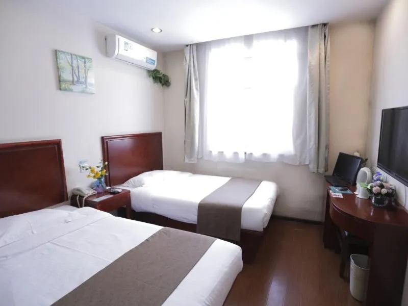 Bed in GreenTree Inn Hebei Baoding Sanfeng Road Agricultural University Shell Hotel