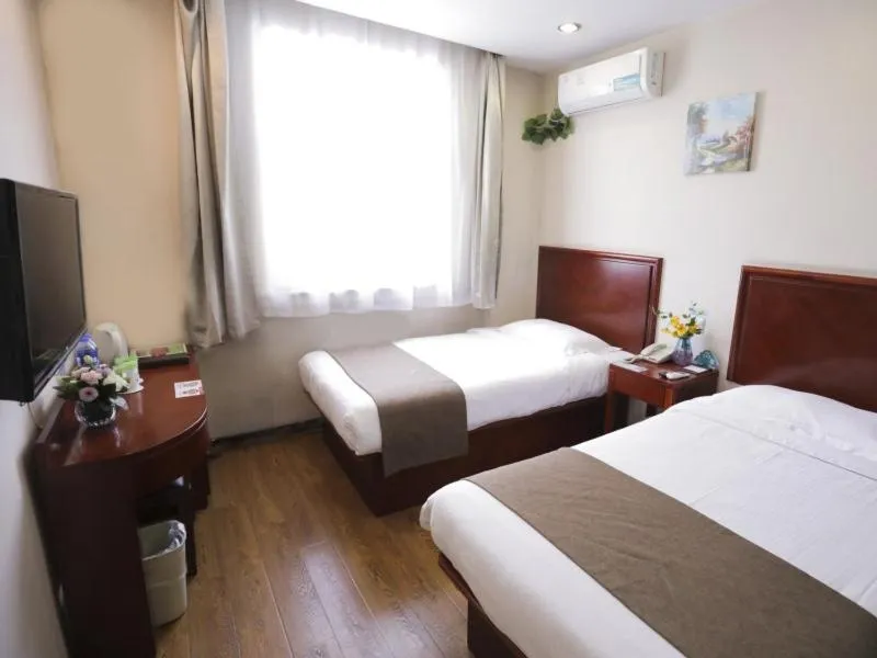 Bed in GreenTree Inn Hebei Baoding Sanfeng Road Agricultural University Shell Hotel