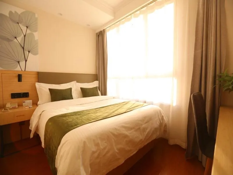 Bed in GreenTree Inn Hebei Langfang Development Zone Convention and Exhibition Centre Business Hotel