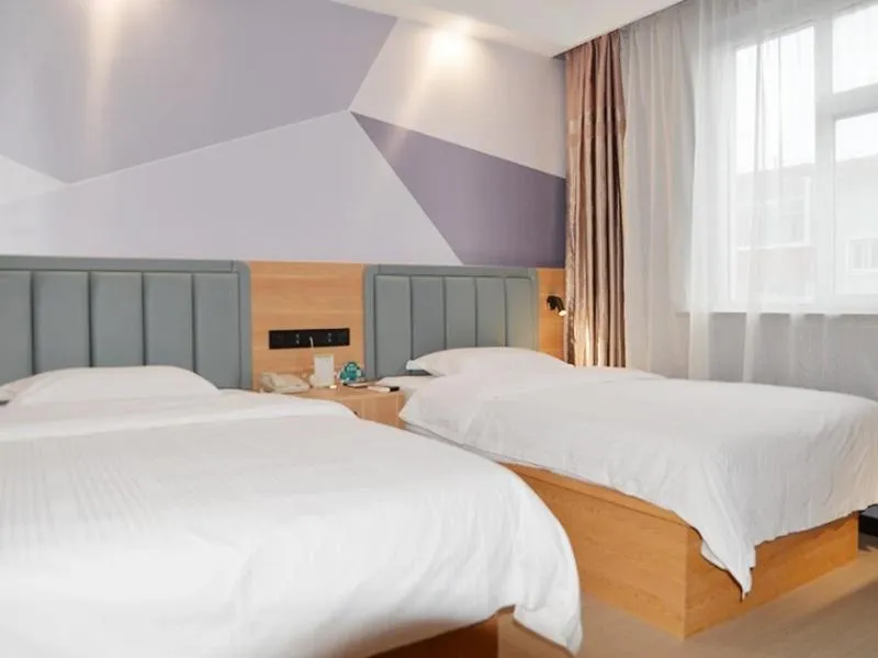 Bed in GreenTree Inn Shanxi Taiyuan Hanxiguan Street Wanda Mansion Shell Hotel