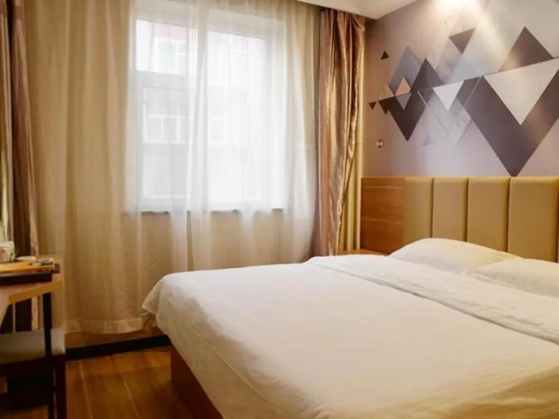 Bed in GreenTree Inn Shanxi Taiyuan Hanxiguan Street Wanda Mansion Shell Hotel