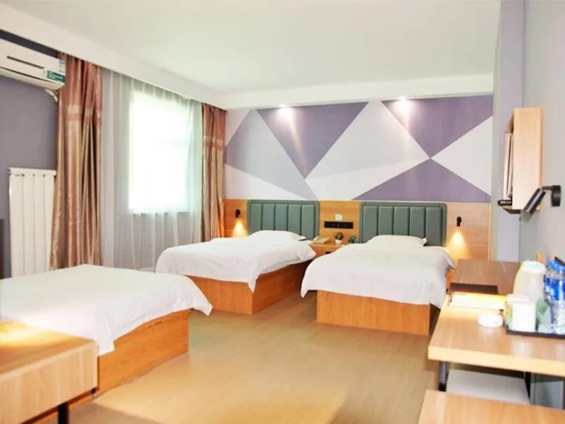 Bed in GreenTree Inn Shanxi Taiyuan Hanxiguan Street Wanda Mansion Shell Hotel