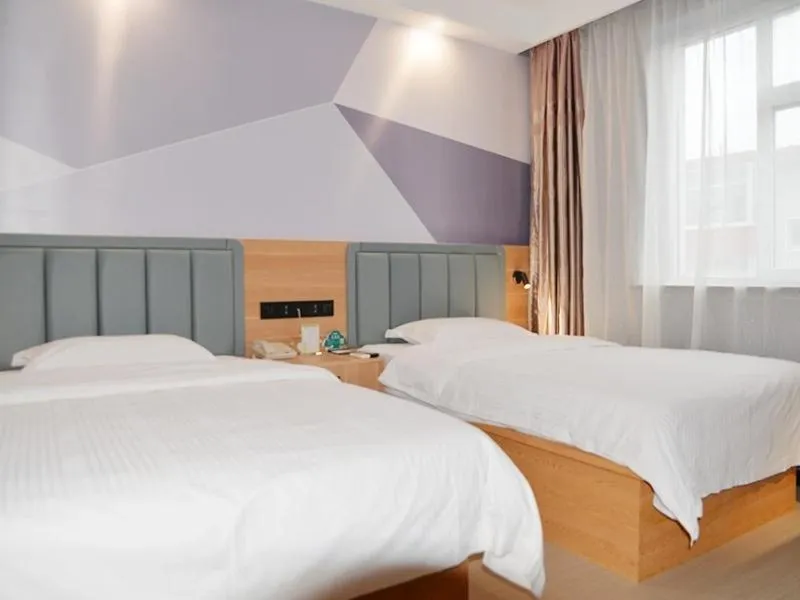 Bed in GreenTree Inn Shanxi Taiyuan Hanxiguan Street Wanda Mansion Shell Hotel