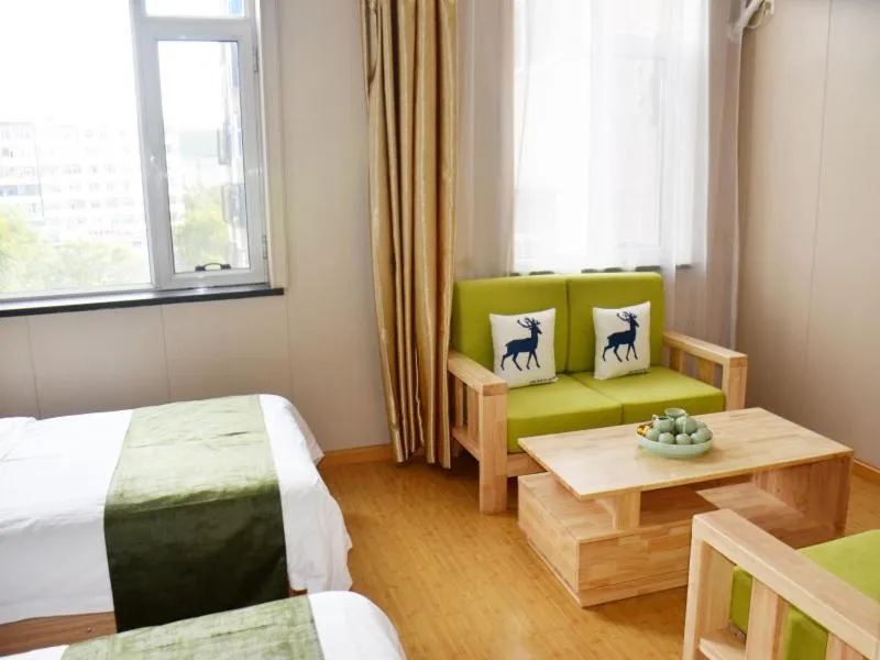 Bed in GreenTree Inn Shanxi Taiyuan Gujiao East Dachuan Road Express Hotel