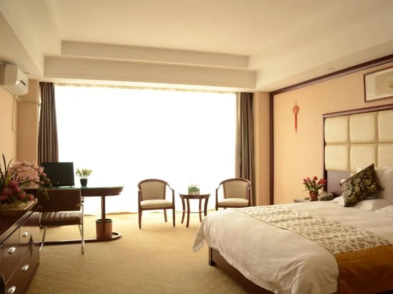 Bed in GreenTree Inn Shandong Weifang Shouguang Bohai Road Cangsheng Park Business Hotel