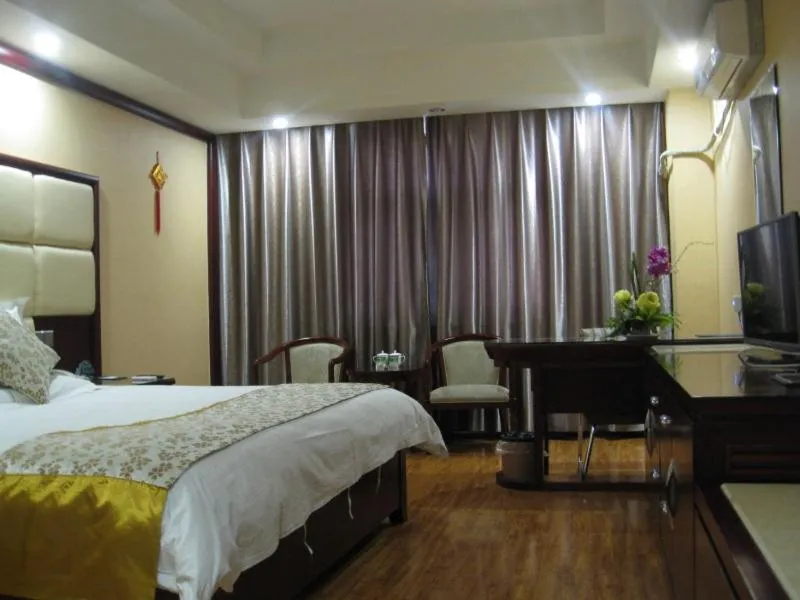 Bed in GreenTree Inn Shandong Weifang Shouguang Bohai Road Cangsheng Park Business Hotel