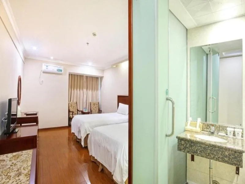Bed in GreenTree Inn Anhui Huangshan Jiangjing District Tiandu Avenue Business Hotel